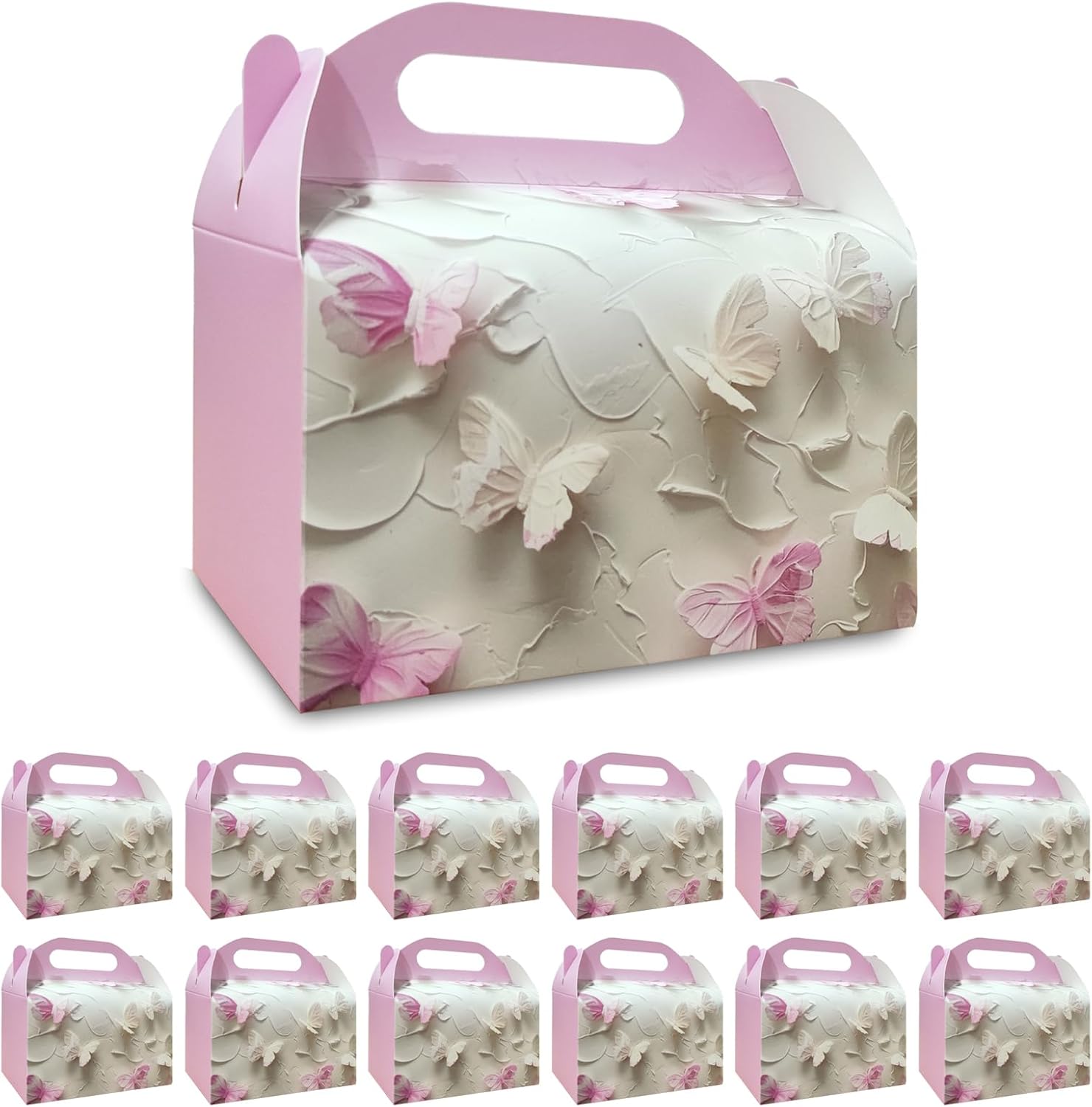 SOHOMEG 12 Piece Pink Butterfly Gift Box Set