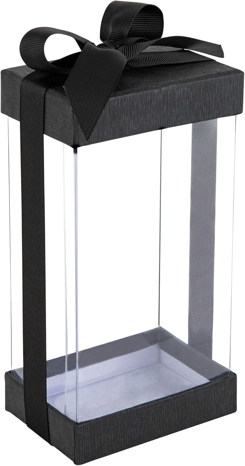 Hammont Clear Gift Box 6 Pack - Black 75x375x25