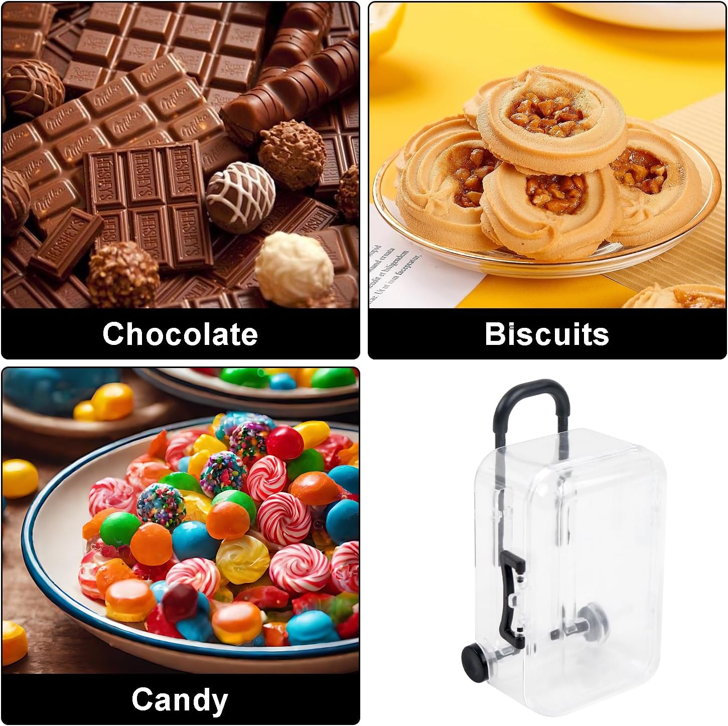 ASUNFO 6 Pcs Mini Suitcase Gift Boxes Black