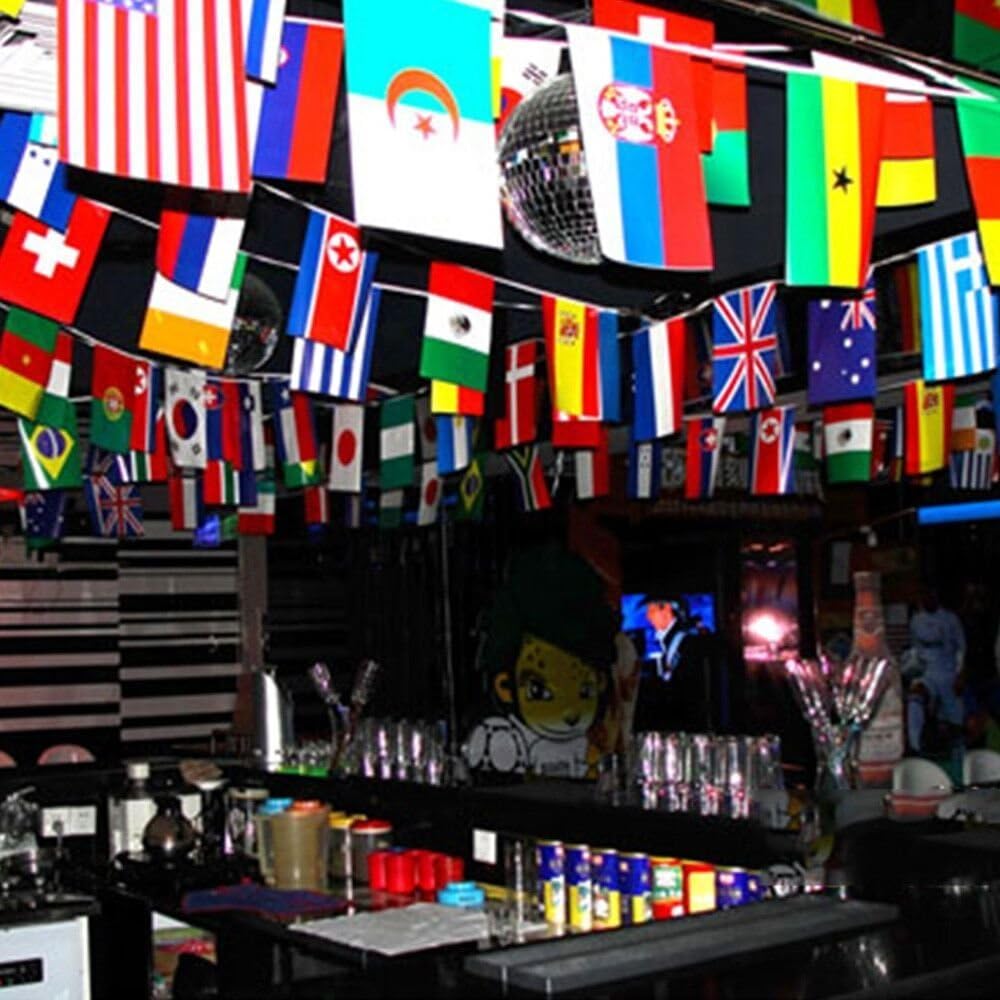 G2PLUS International Flags 50 Country Olympic Pennant Set