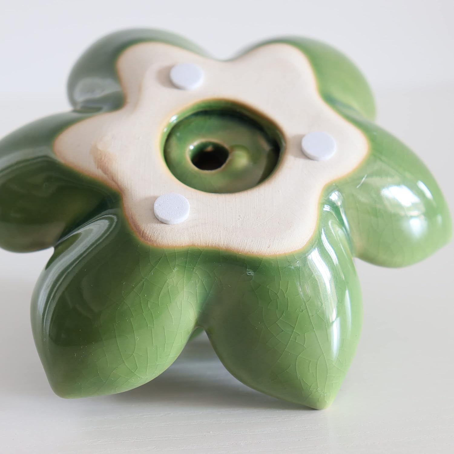 Ceramic Succulent Flower Table Top Decor with Stable Base