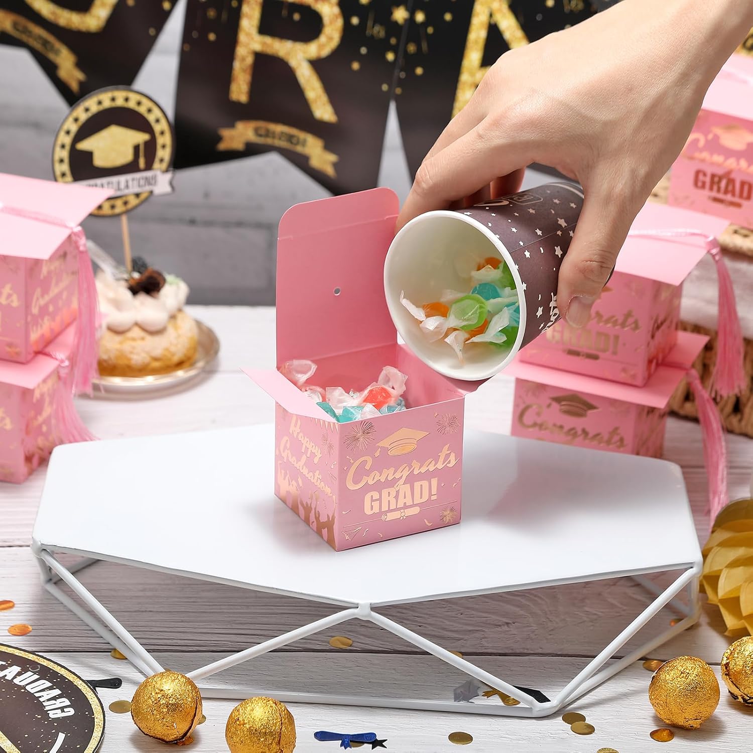 KPOSIYA Graduation Cap Gift Boxes with Tassel 32pcs