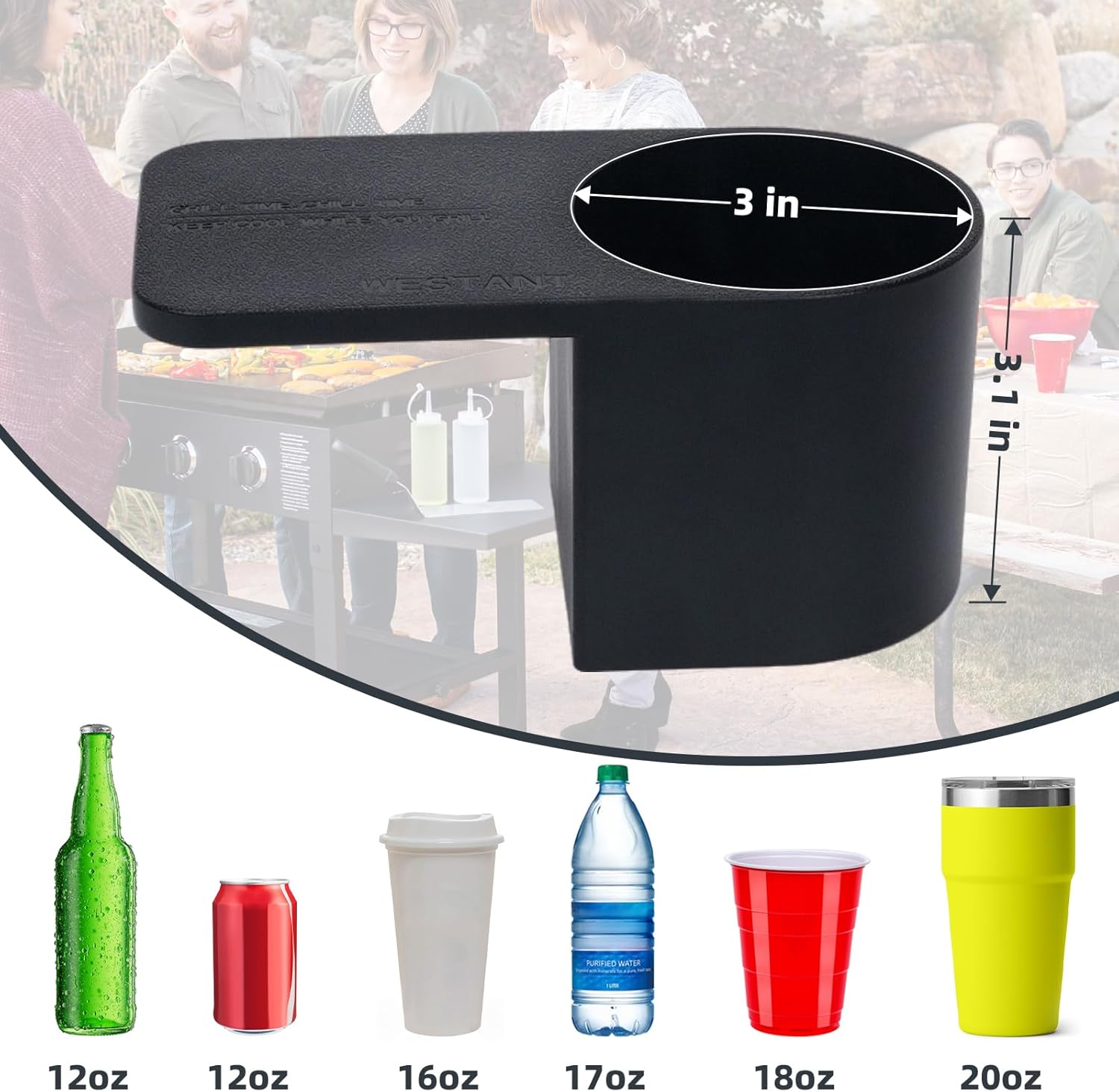 Magnetic Drink Holder for Grill 2 PCS Heavy Duty