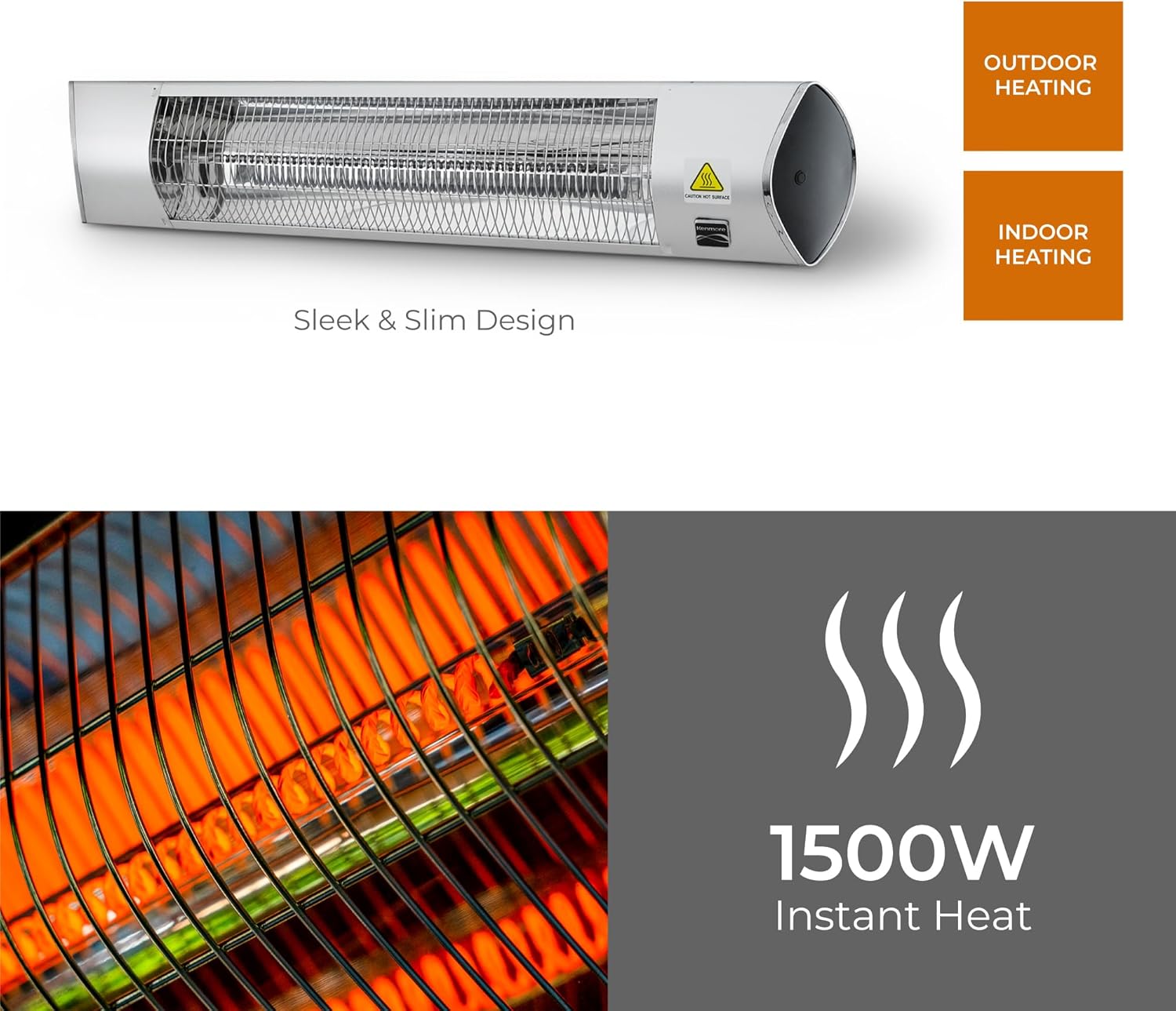 Kenmore 1500W Infrared Electric Heater with Remote