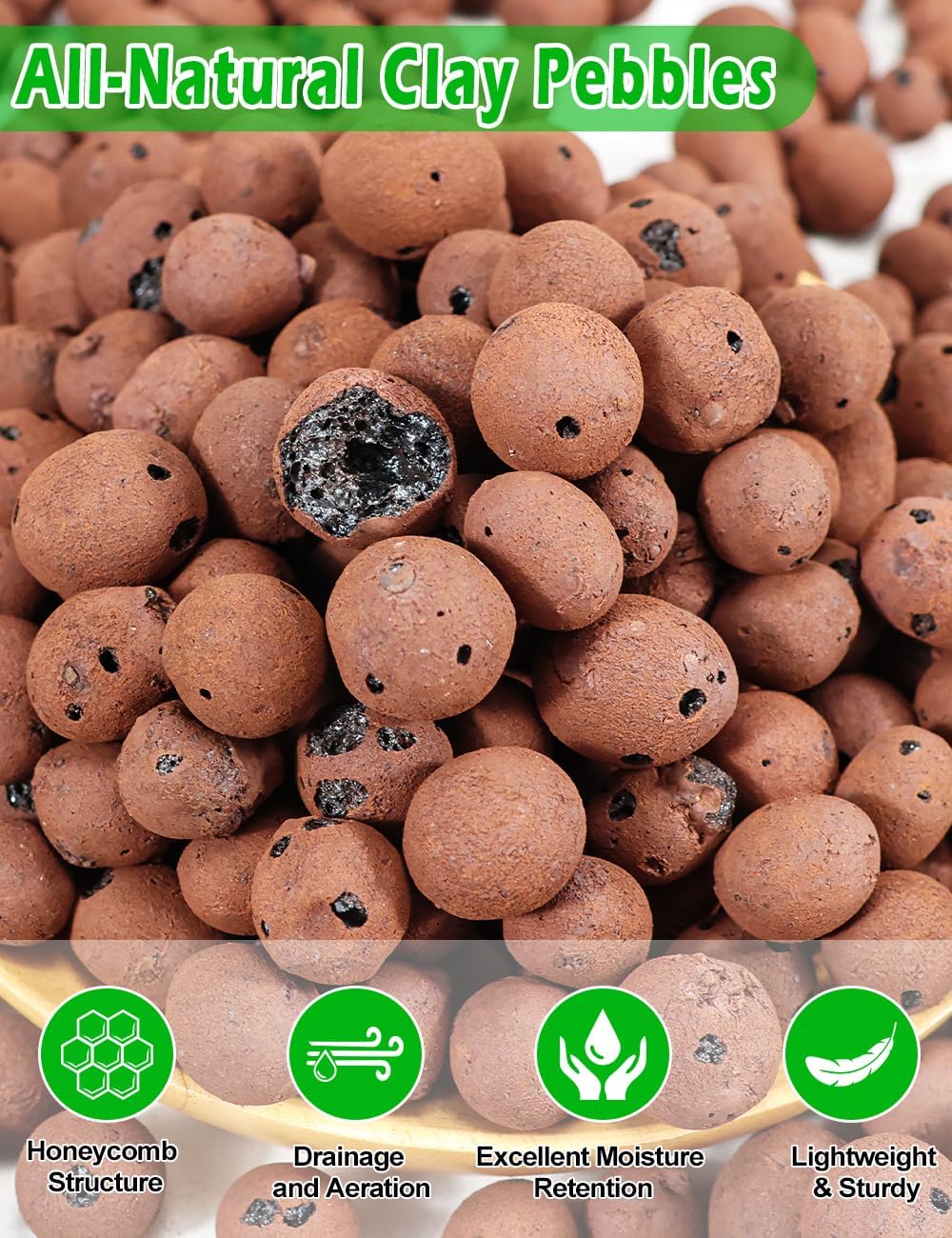 TOYPOPOR Leca Clay Pebbles for Plants 3 Quarts