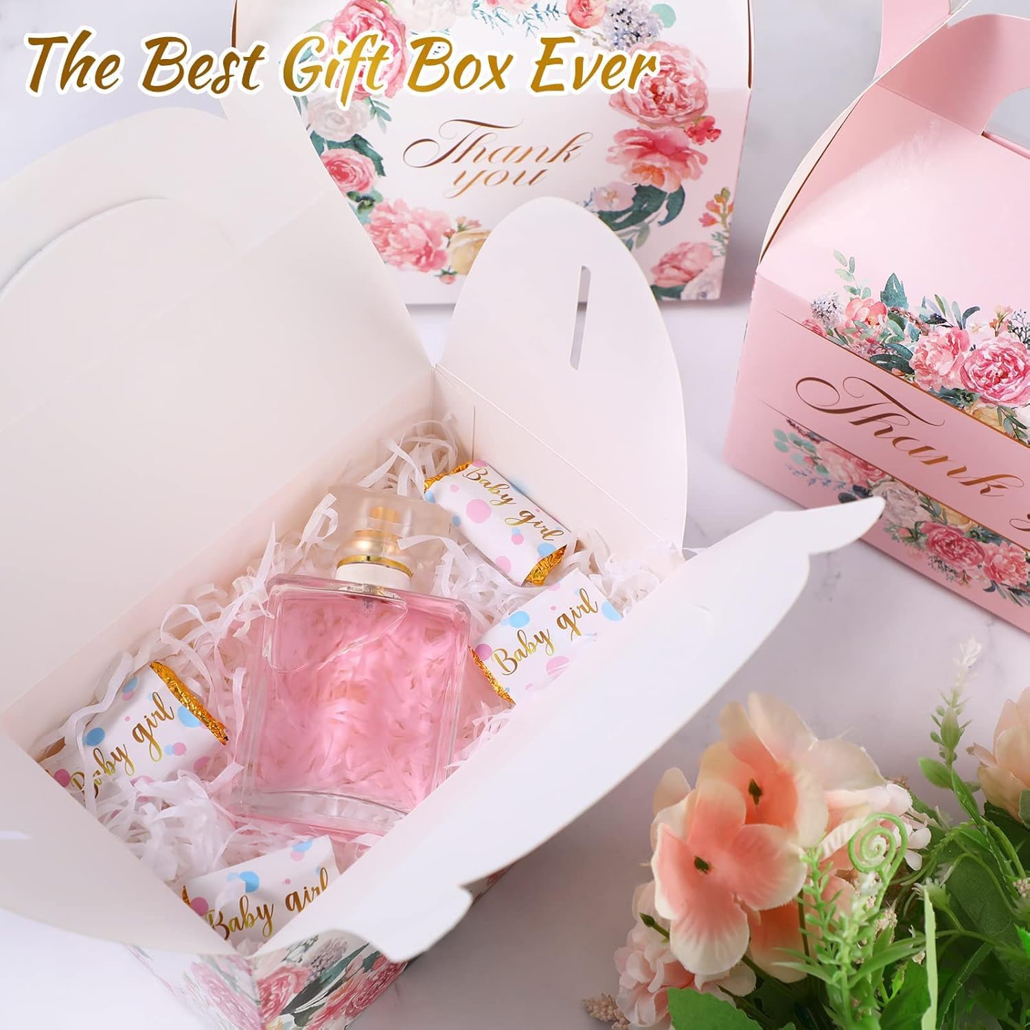 Thank You Gift Boxes 48 Pcs Floral 6x35x35 Inch