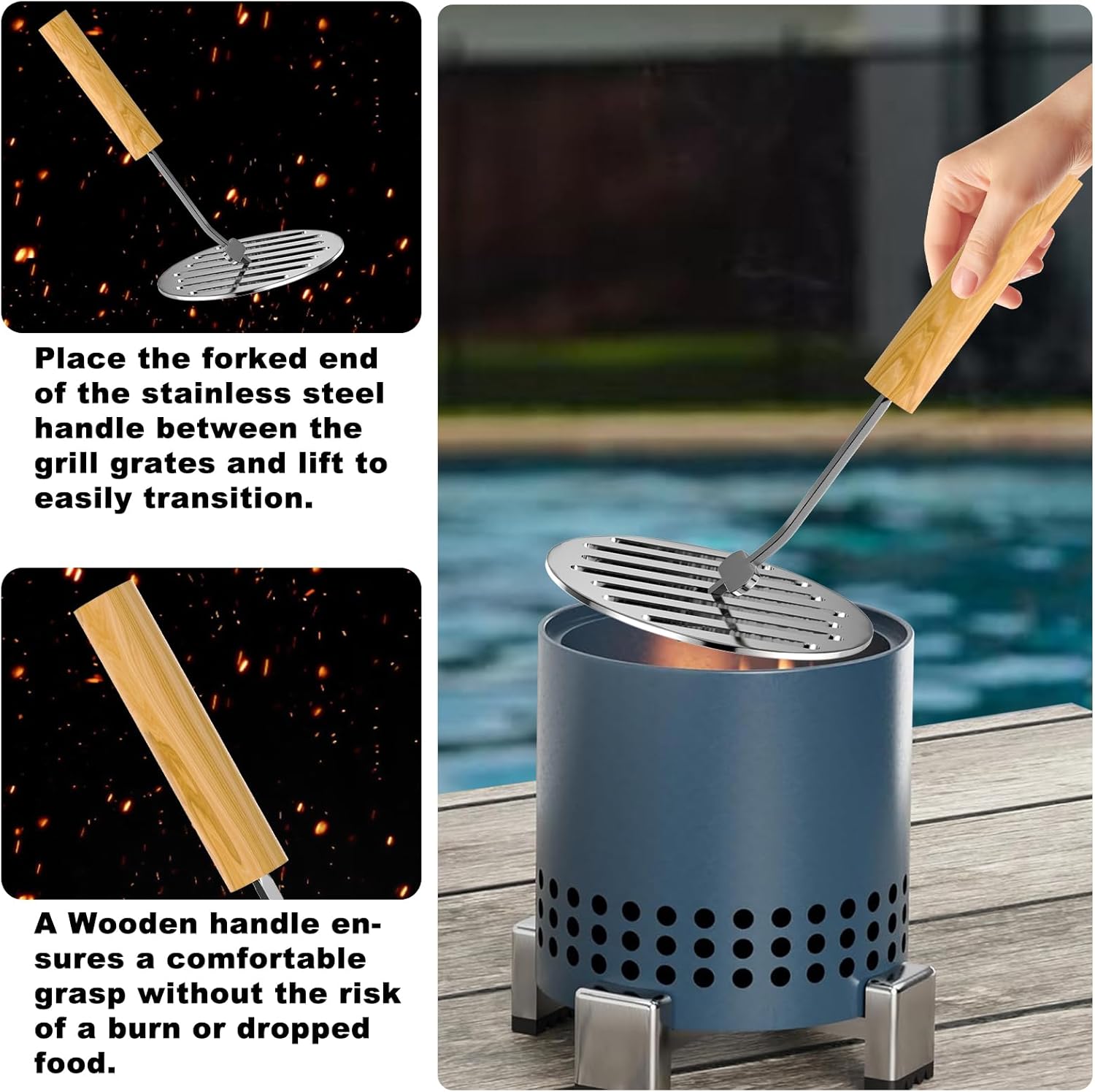 Outspark Stainless Steel Grill Plate for Solo Stove Mesa