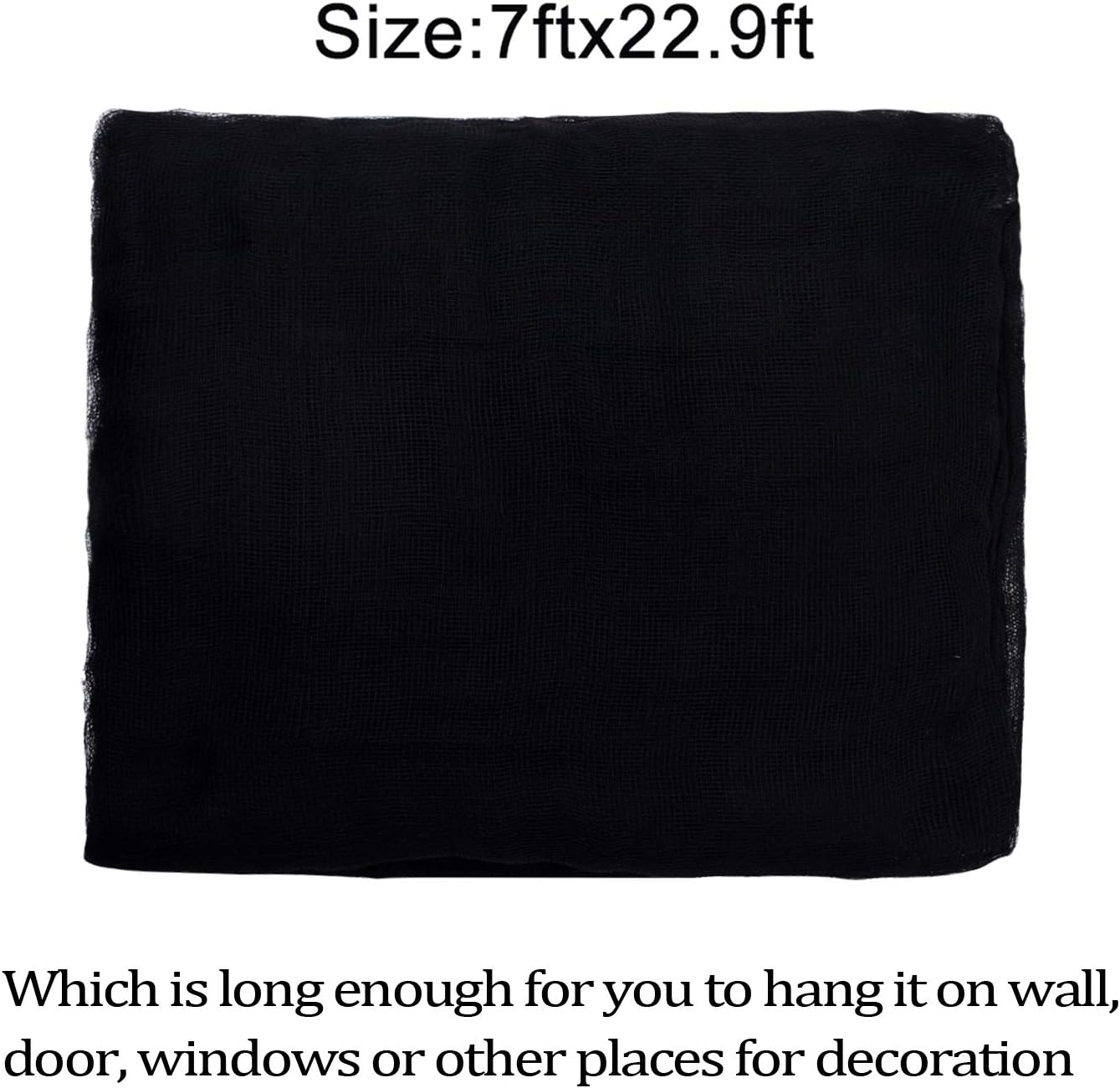 Whaline Halloween Black Creepy Cloth 276x87 Inch Spooky Decoration