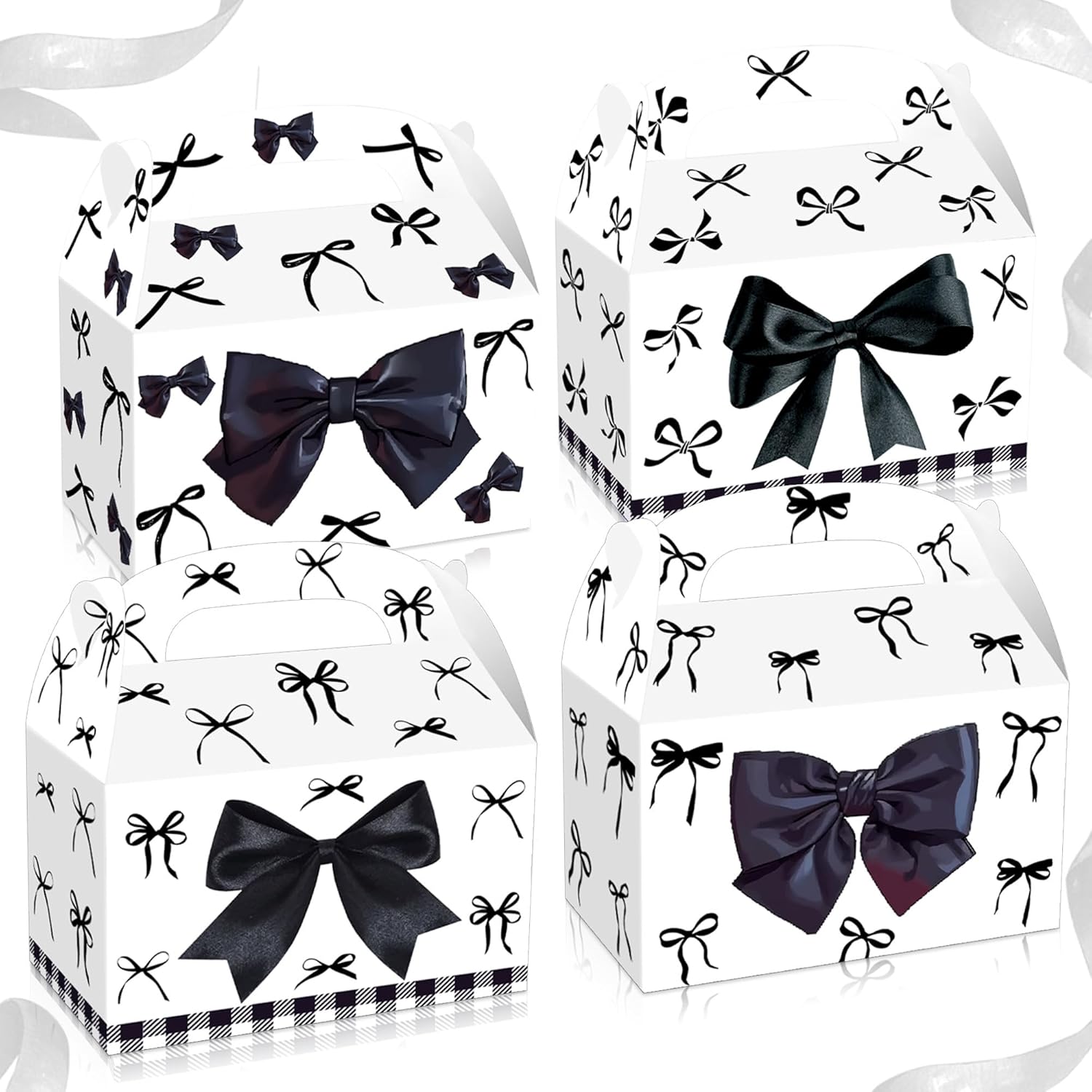 BACH AND BOUJEE 12 Piece Black Bow Party Boxes