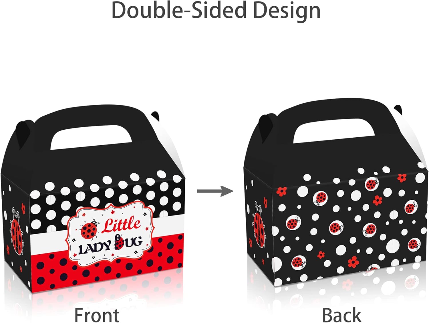 12 Pack Ladybug Party Favor Treat Boxes