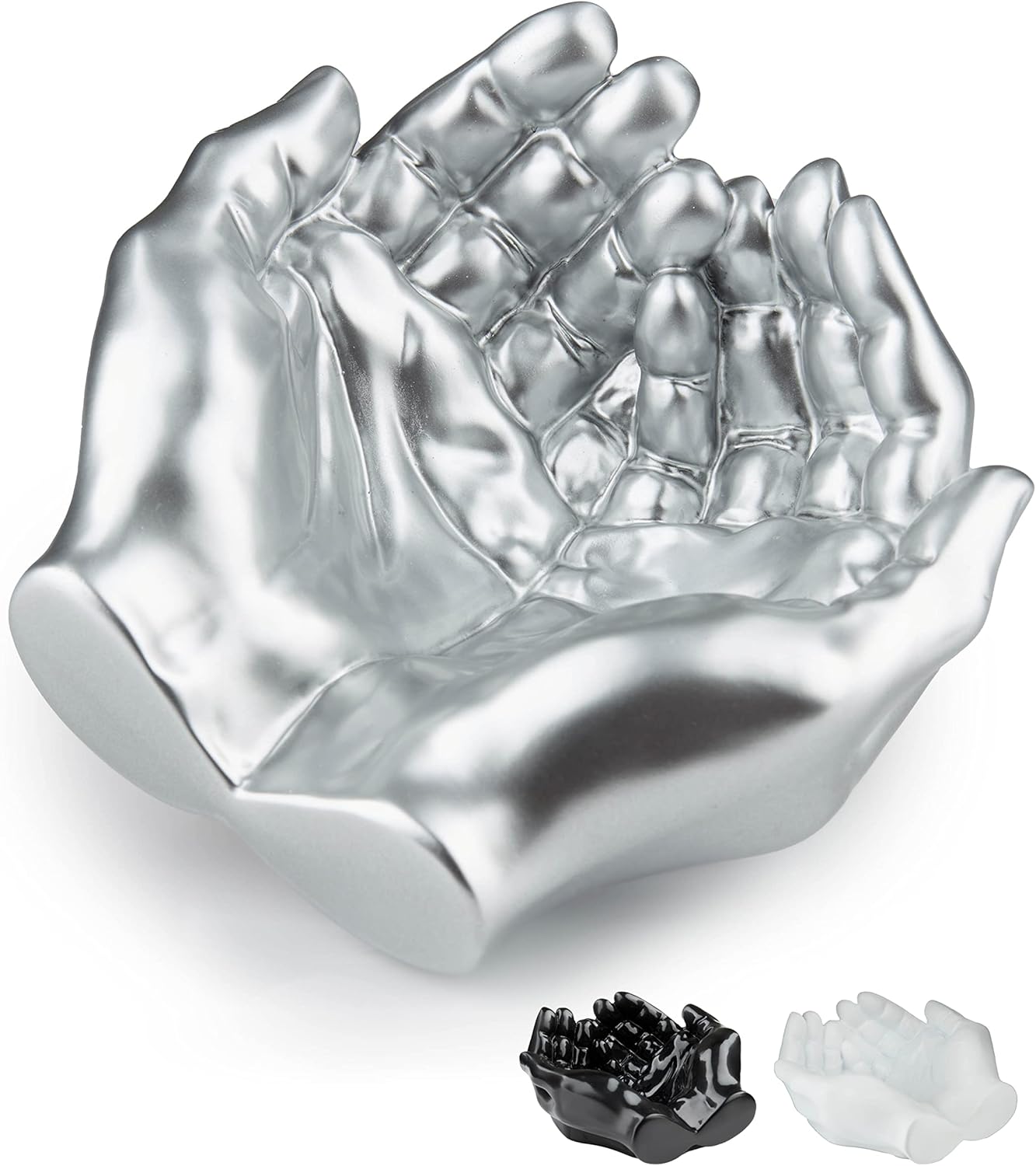 Hand Shaped Succulent Planter Pot - Silver