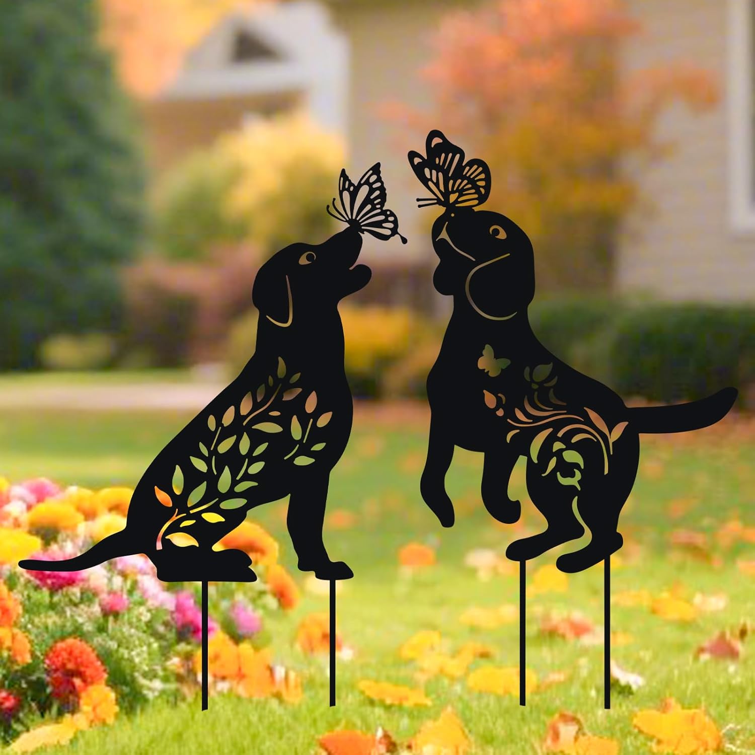 Wonder Garden Metal Dog Decor 2 Pack Garden Stakes