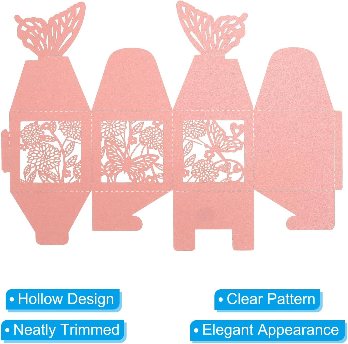 PATIKIL 2x2x31 Pink Favor Boxes 25 Pack