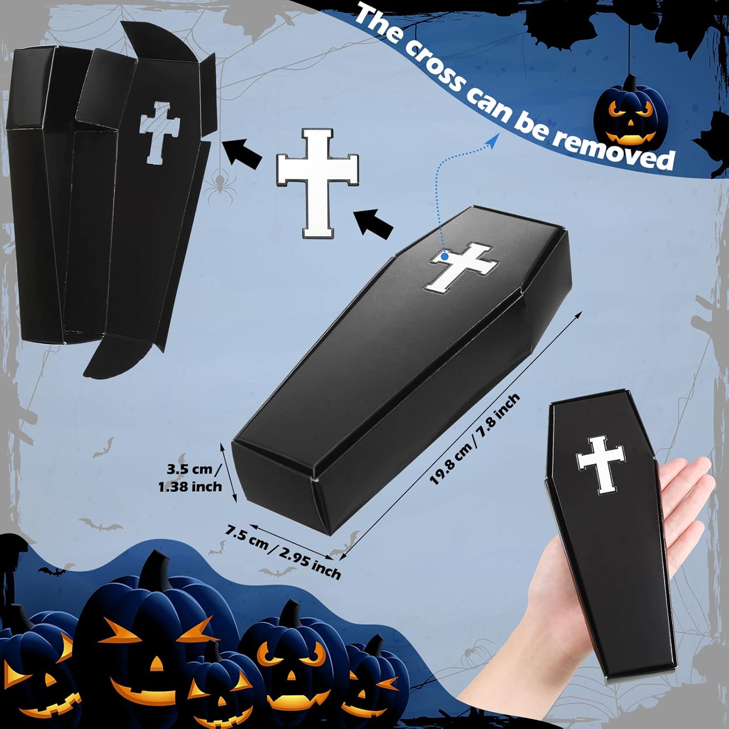 Yinder Halloween Coffin Treat Boxes 24 Pack