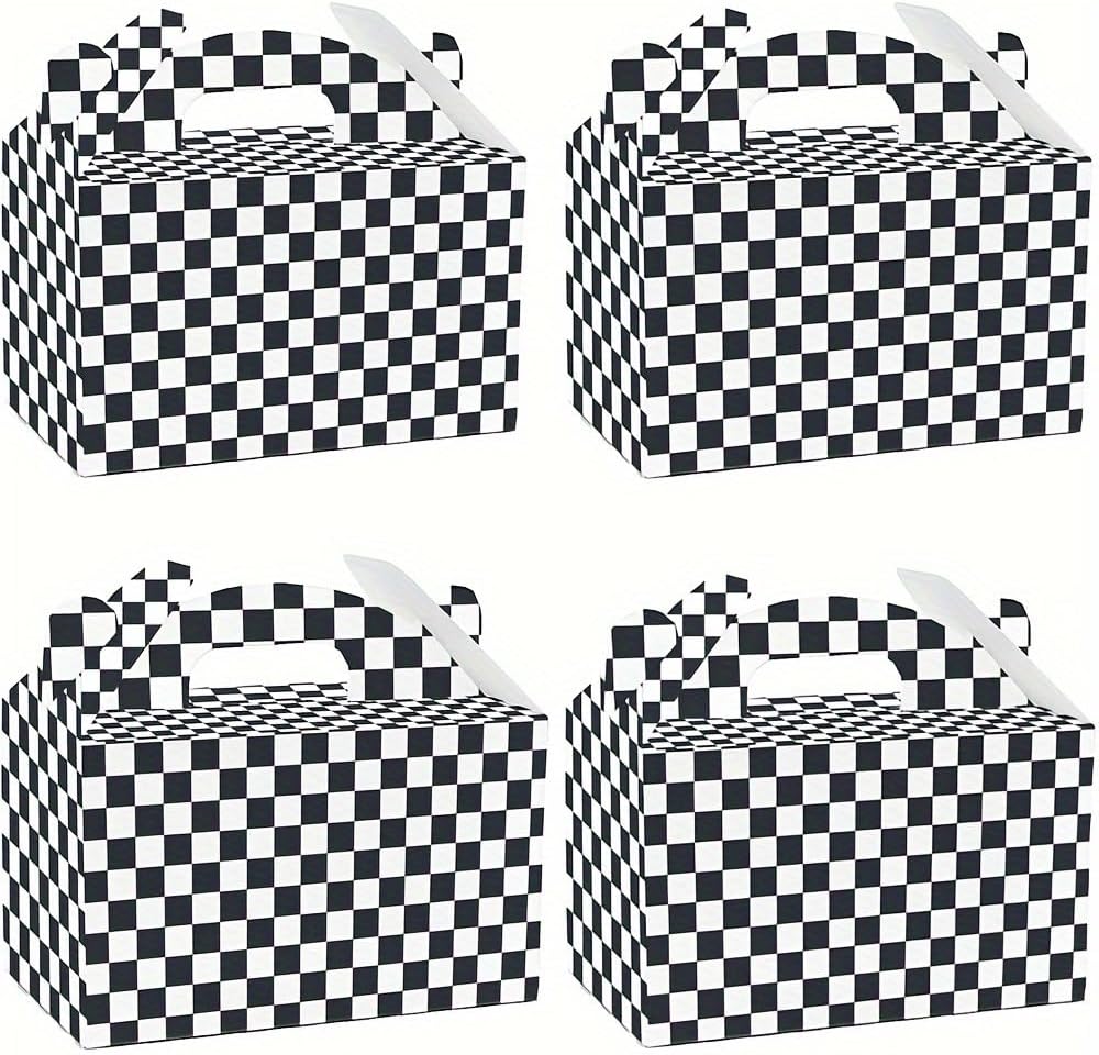 Keioy 16pcs Racing Flag Gift Bags Race Car Theme Party Favors