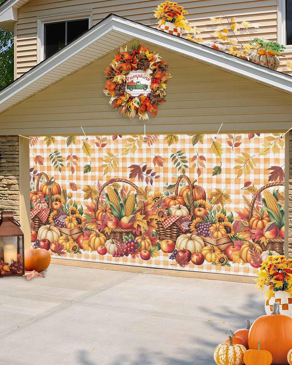 Fall Garage Door Banner 7x8 ft Thanksgiving Decor