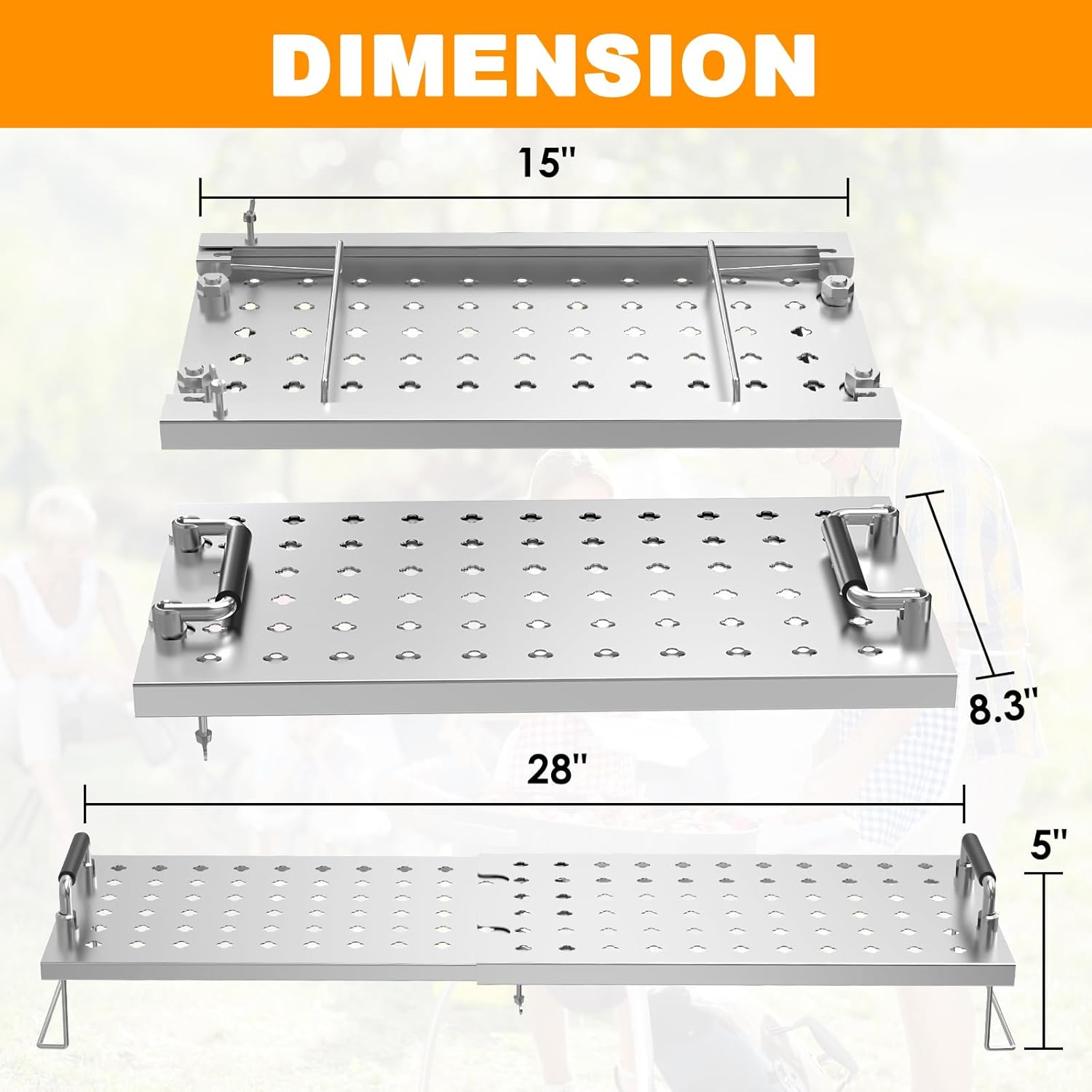 Adjustable Griddle Warming Rack for Blackstone 17 22 28 36 Inch