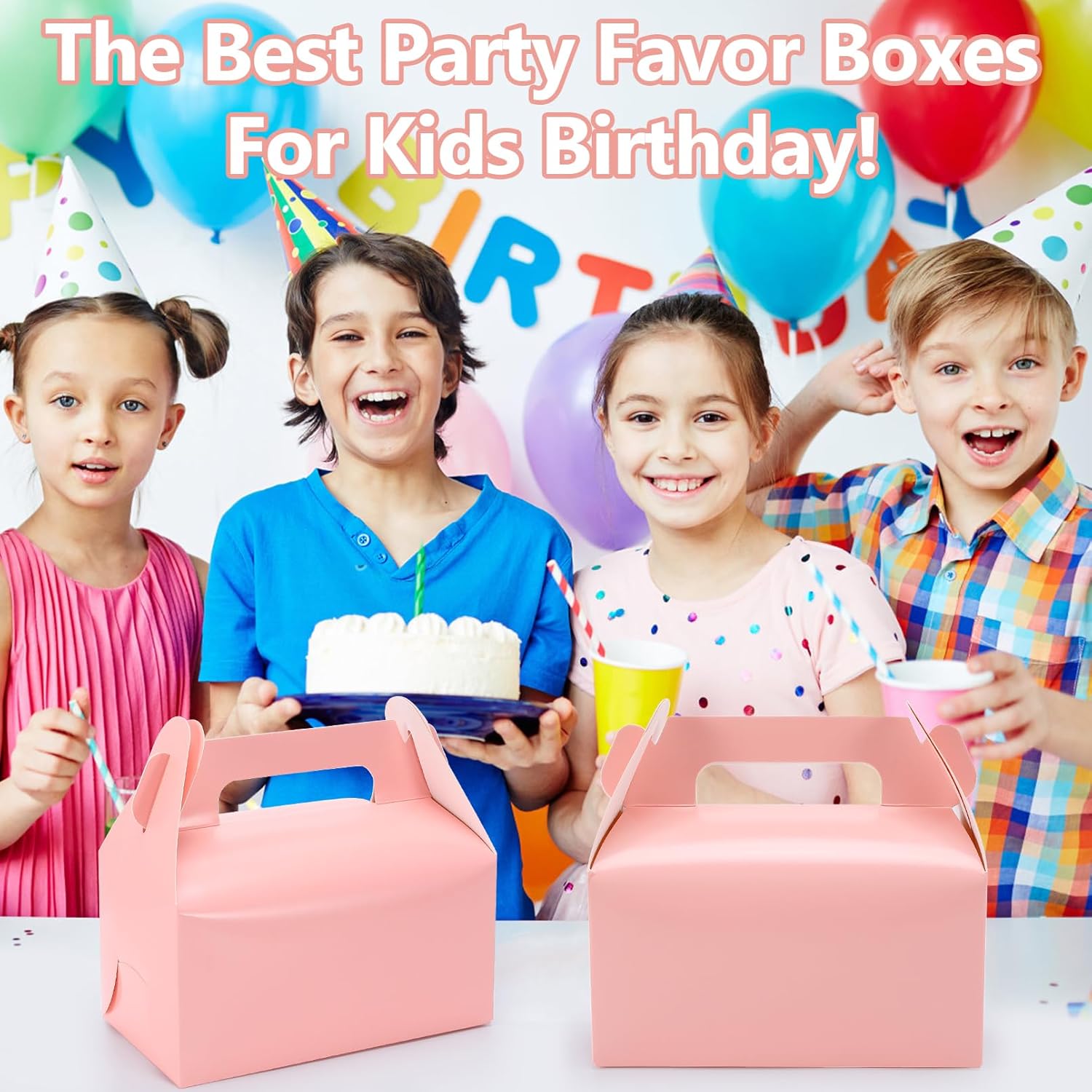 Extrapins 30 Pack Pink Candy Boxes with Handles