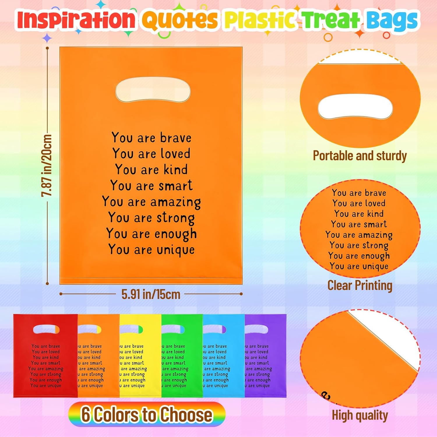 Coume 50 Sets Back to School Gift Bags with Handles