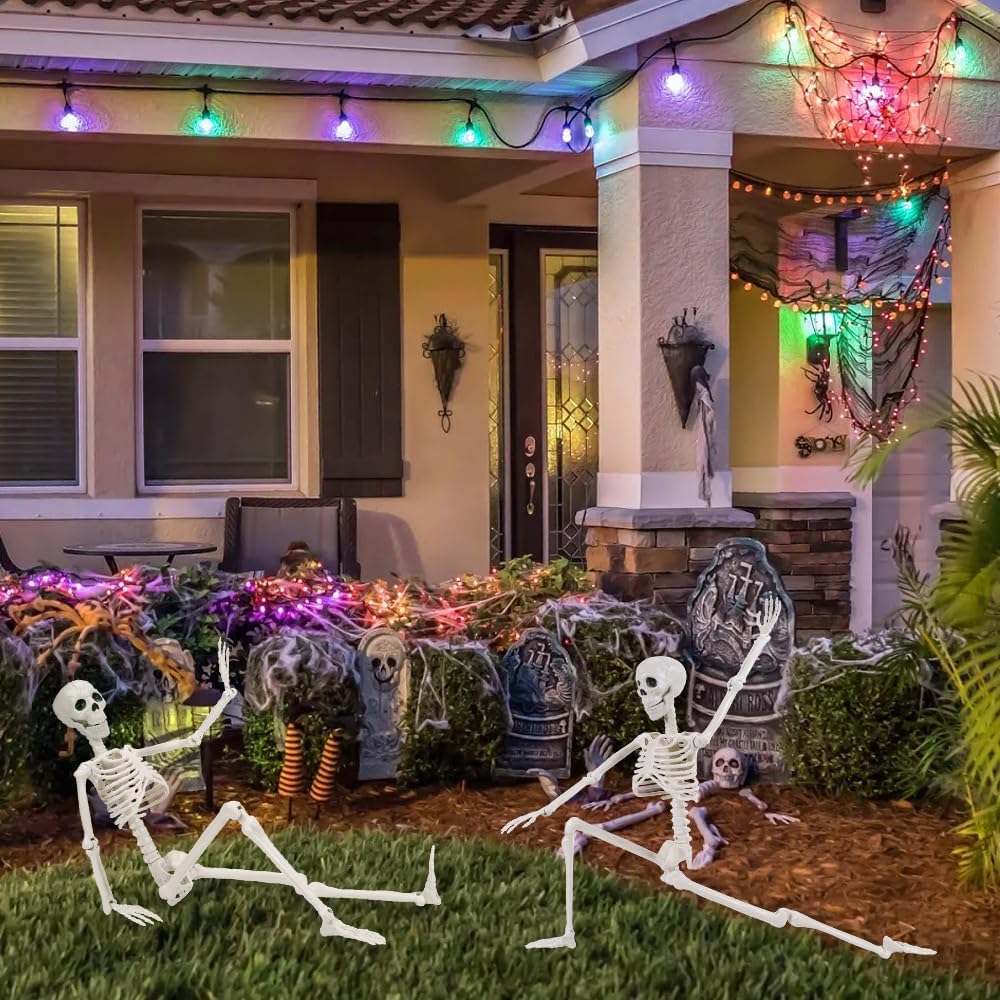YUJUN 3ft Halloween Skeleton Decorations with Movable Joints