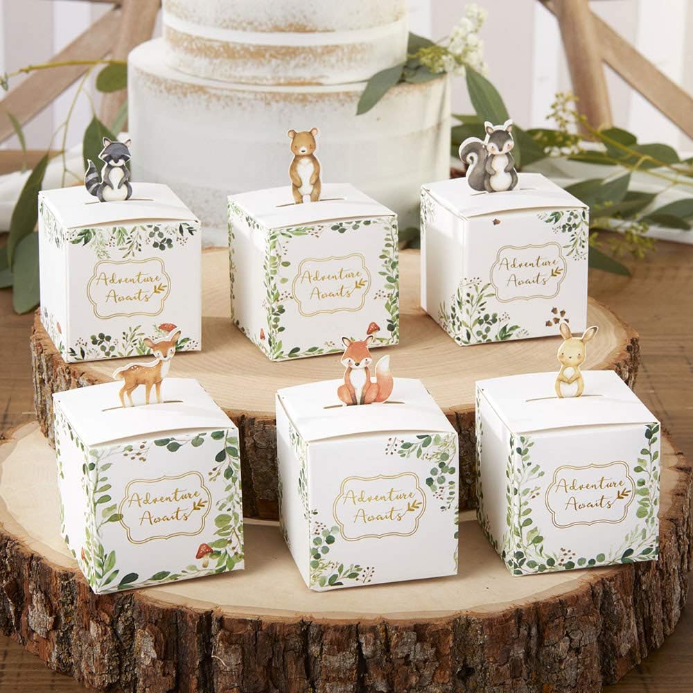 Kate Aspen Woodland Baby Shower Favor Boxes Set of 24