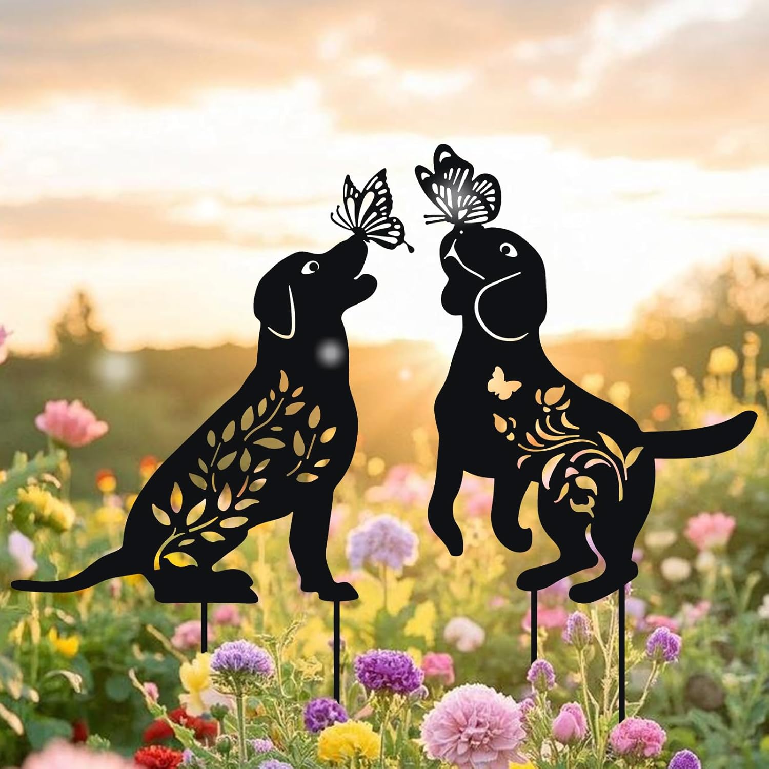Wonder Garden Metal Dog Decor 2 Pack Garden Stakes