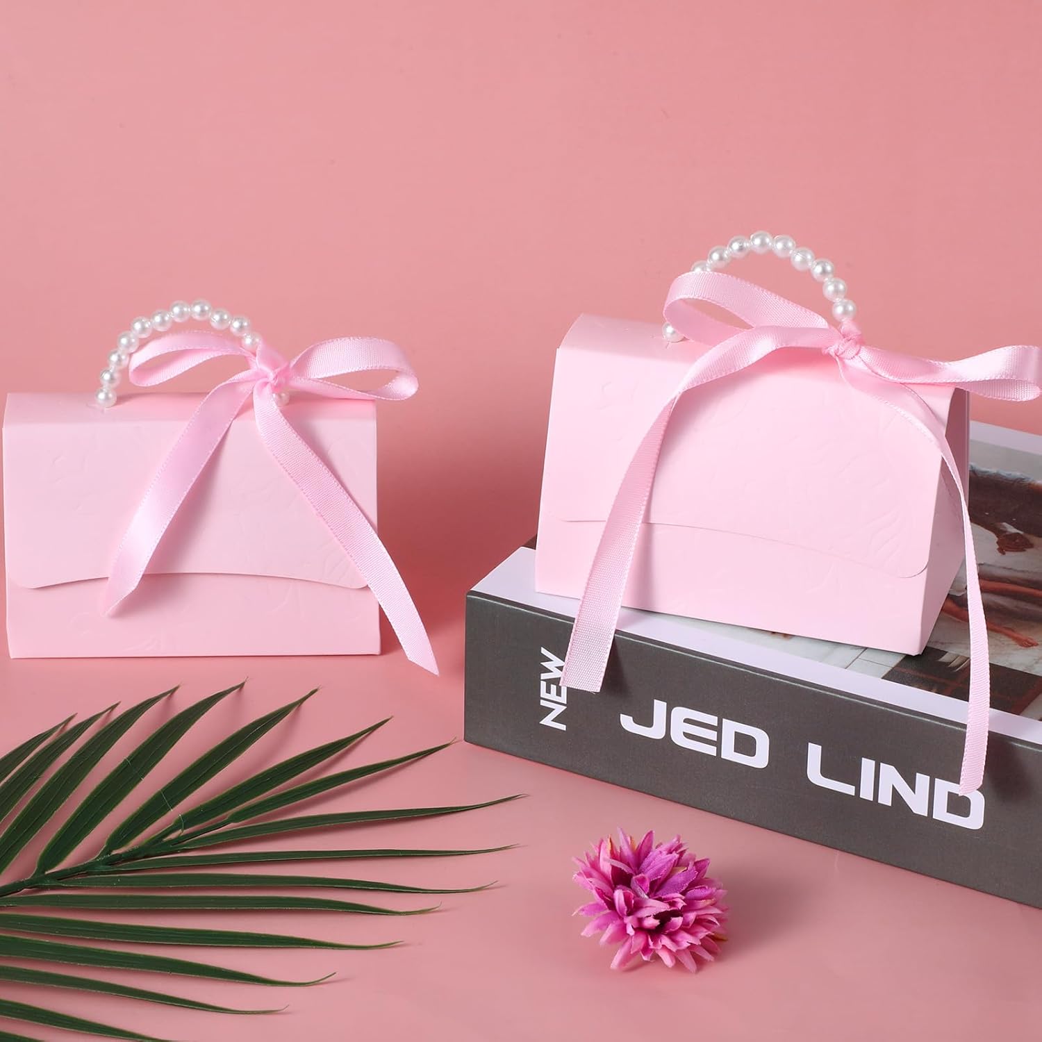 YBEATY 10 Pcs Pink Gift Boxes DIY Set for Bridesmaids