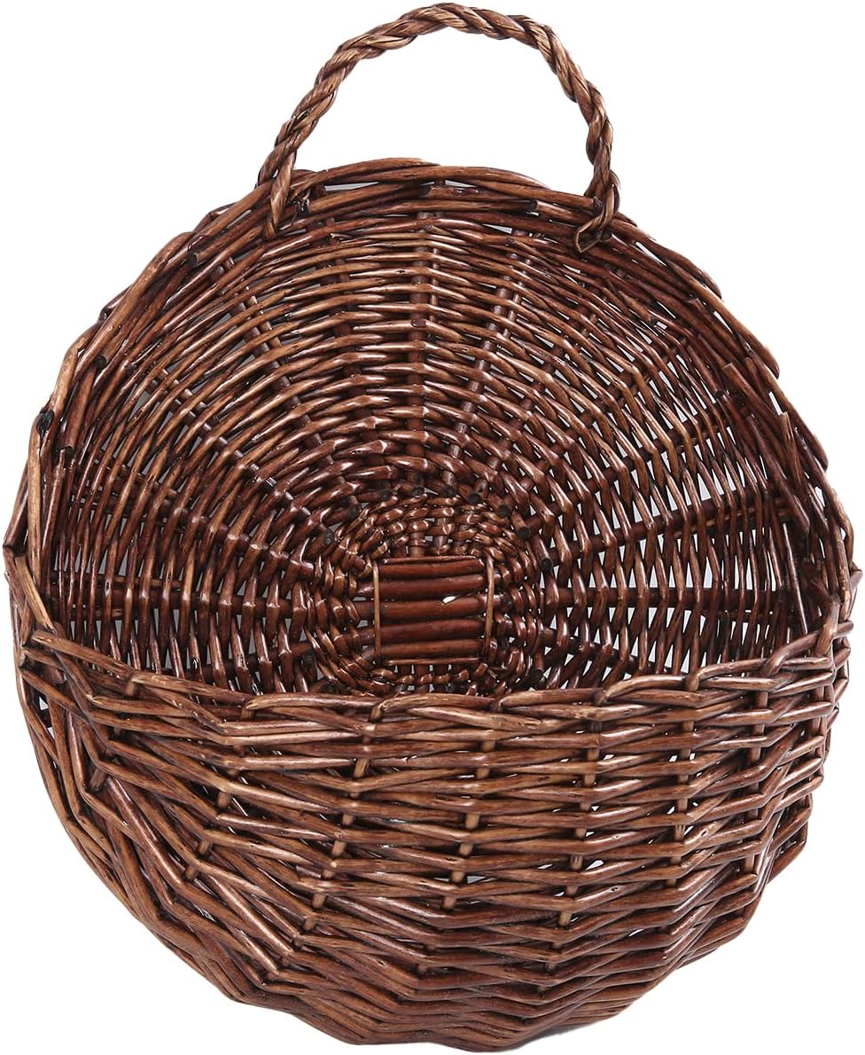 JJSQ Handmade Woven Wicker Hanging Storage Basket Brown 142x118x47 Inch