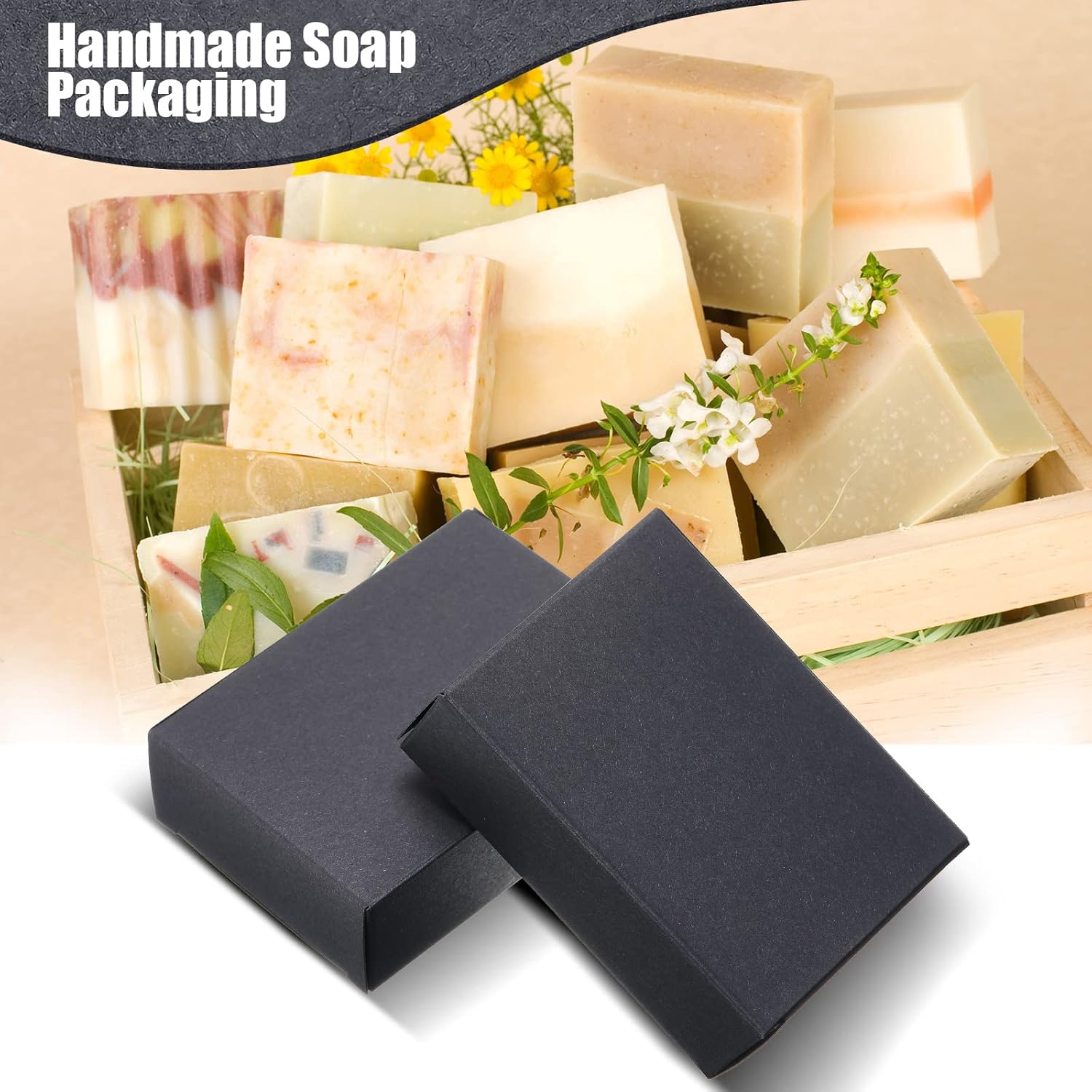 50 Pcs Kraft Soap Boxes for Party Favors and Gifts