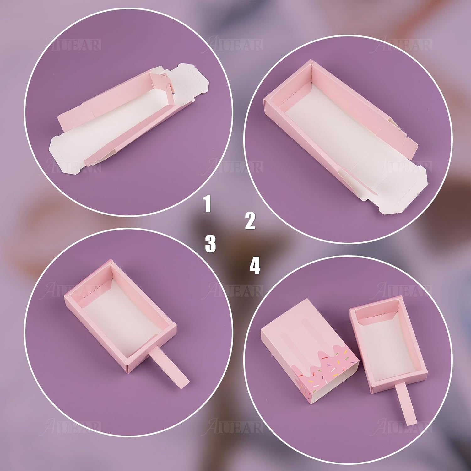 AUEAR 12 Pack Popsicle Shape Candy Gift Box