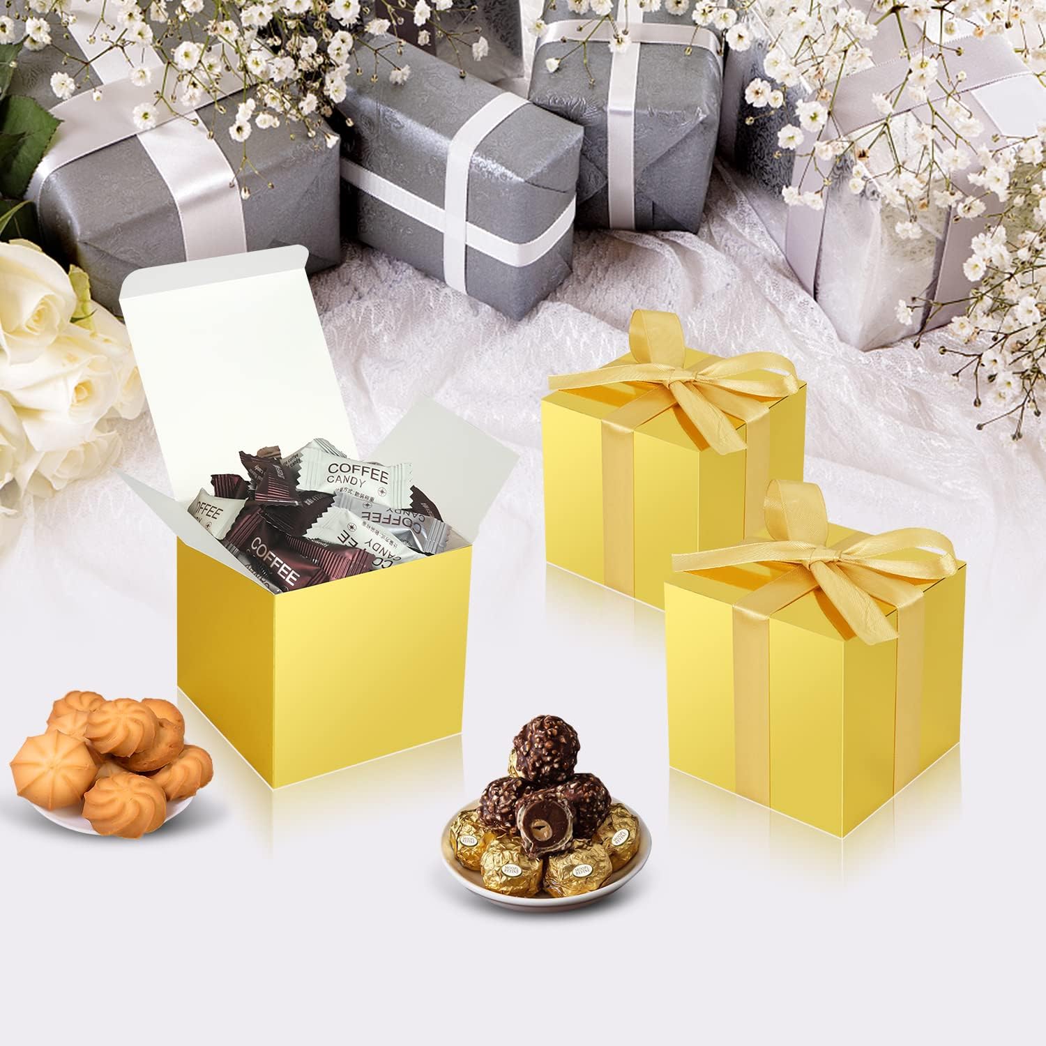 100 Pack Small Gift Boxes with Lids for Parties