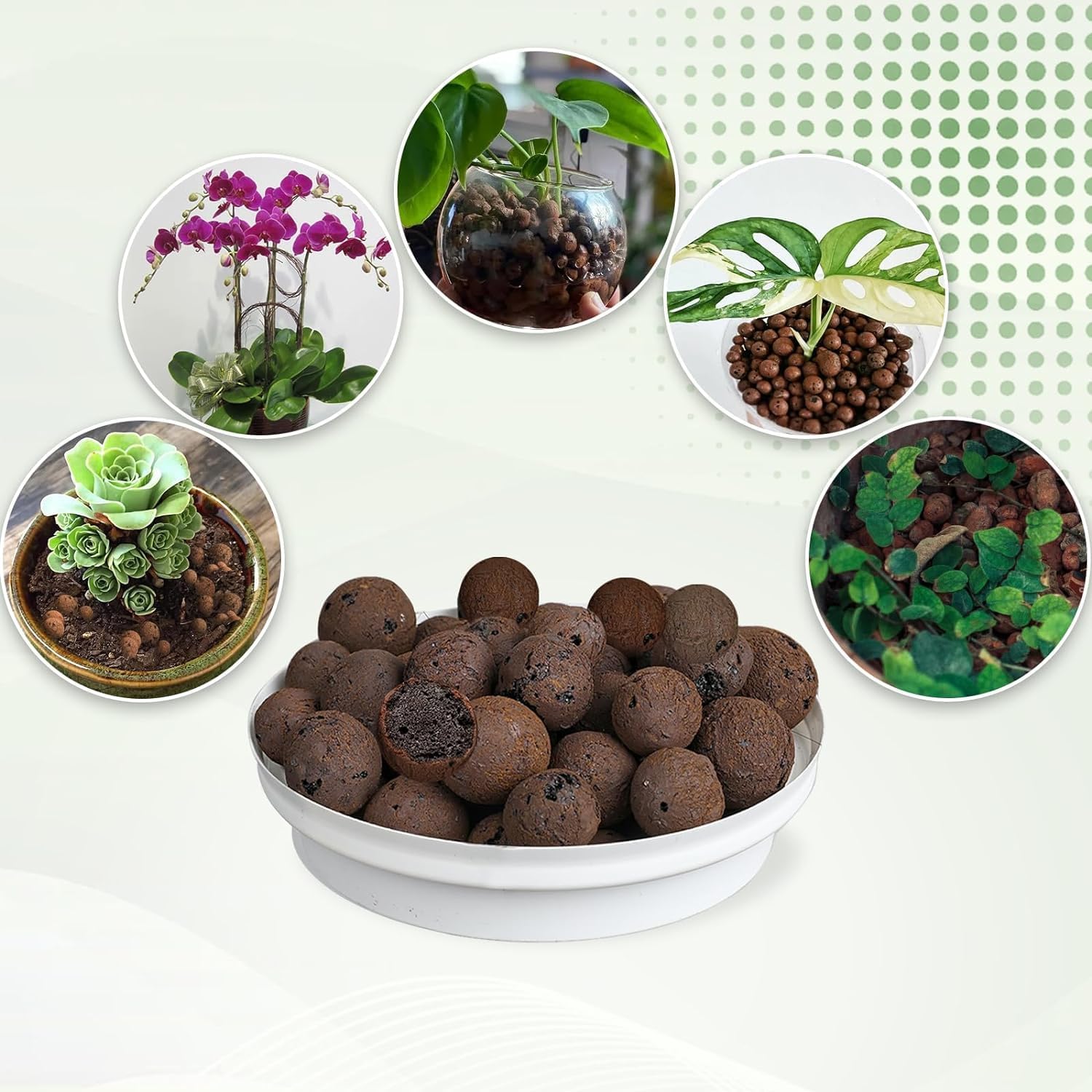 Expanded Clay Pebbles 2qt for Hydroponics and Plants