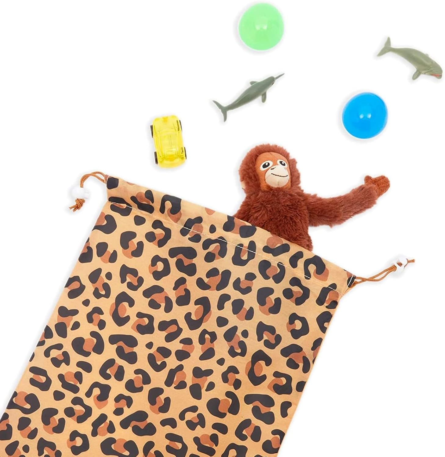 Blue Panda 12 Pack Animal Print Drawstring Gift Bags