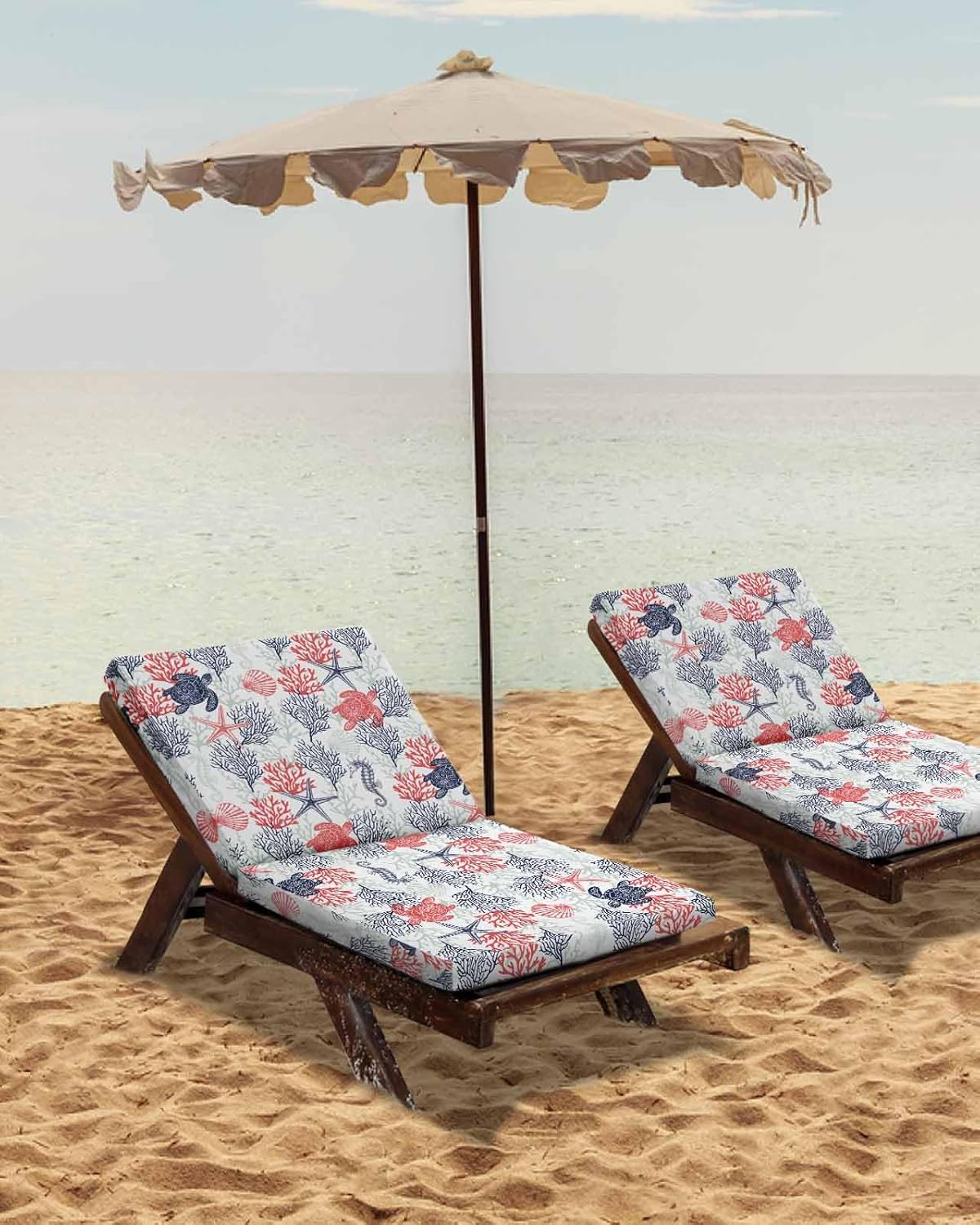 Red Navy Sea Turtle Waterproof Cushion Covers 4 Pack