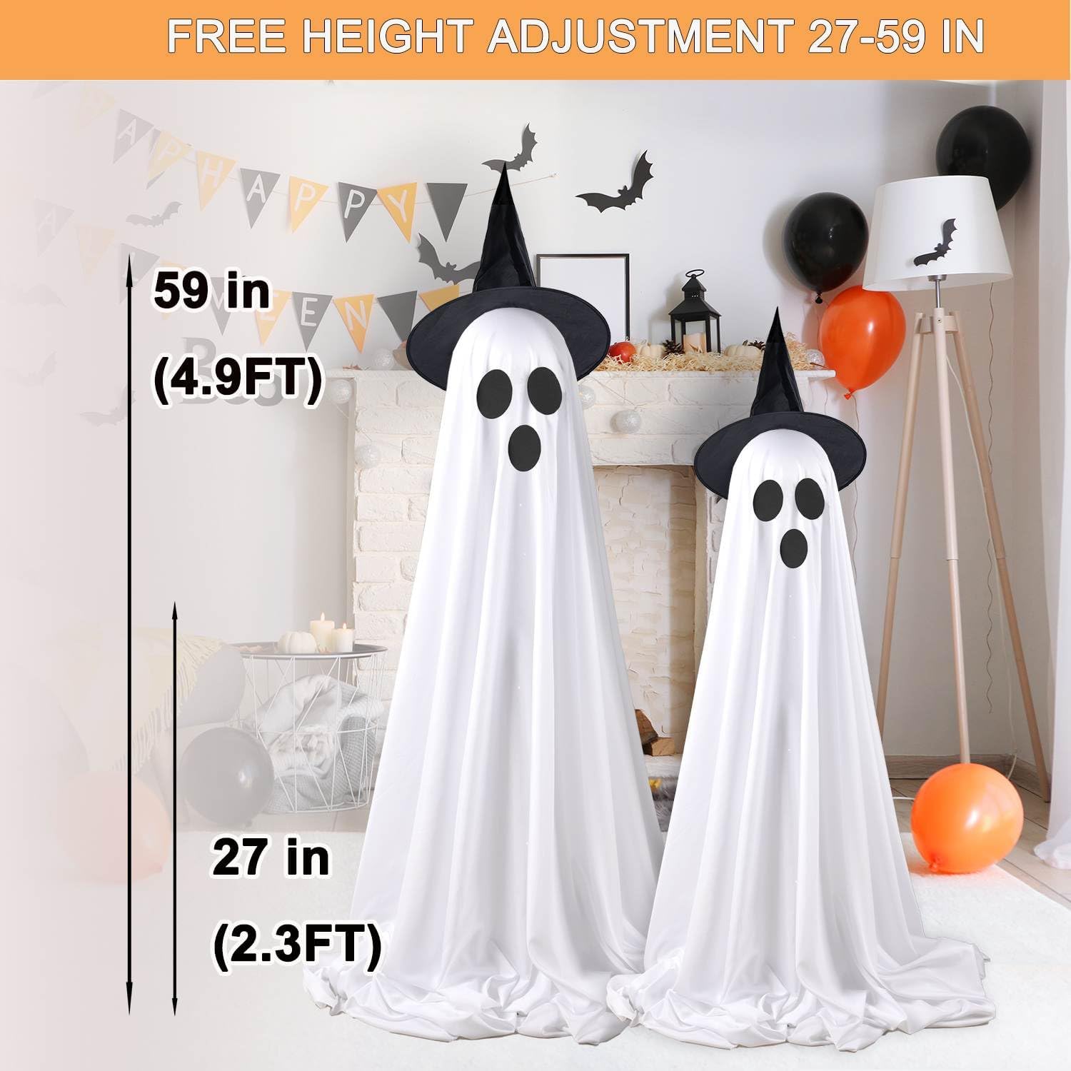 VersaCharm Halloween Ghost Decorations 2 Pack