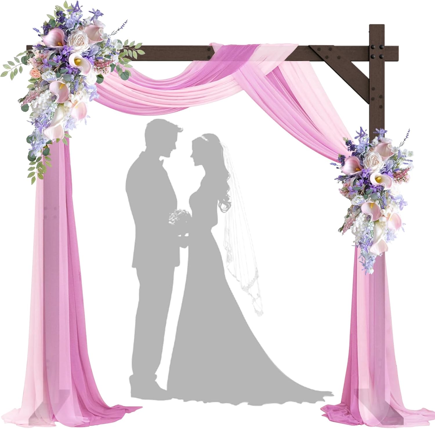 Wooden Wedding Arch 748FT Square Frame for Ceremony and Events