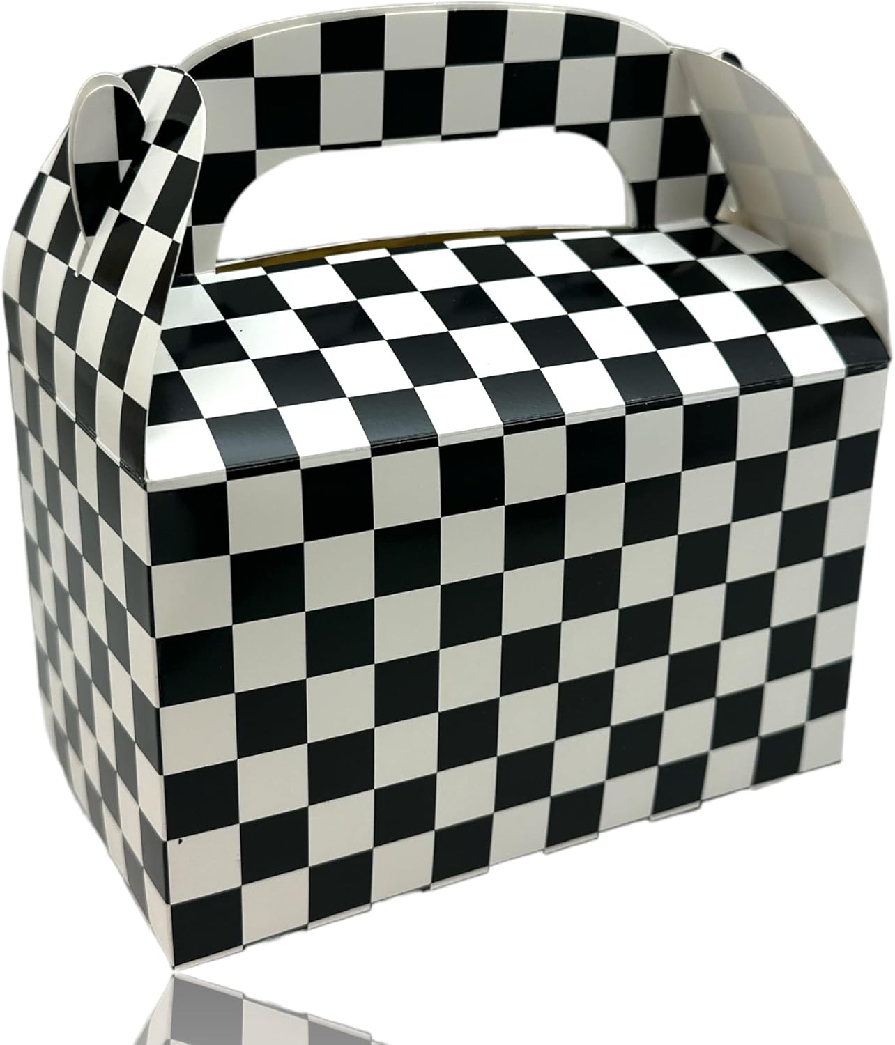 Oojami 24 Pack Checkered Gable Gift Boxes