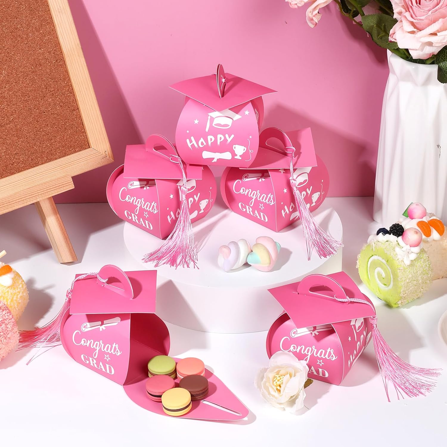 Glavatrix 40 Pcs Graduation Cap Gift Box with Tassel