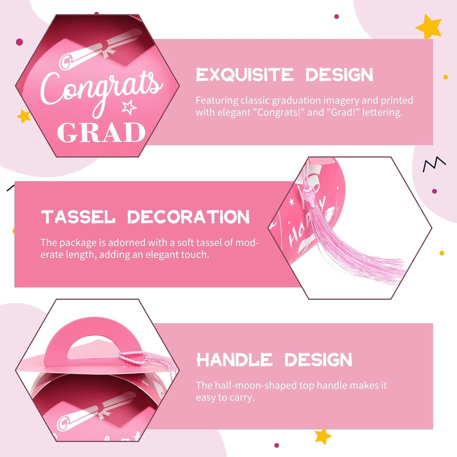 Glavatrix 40 Pcs Graduation Cap Gift Box with Tassel