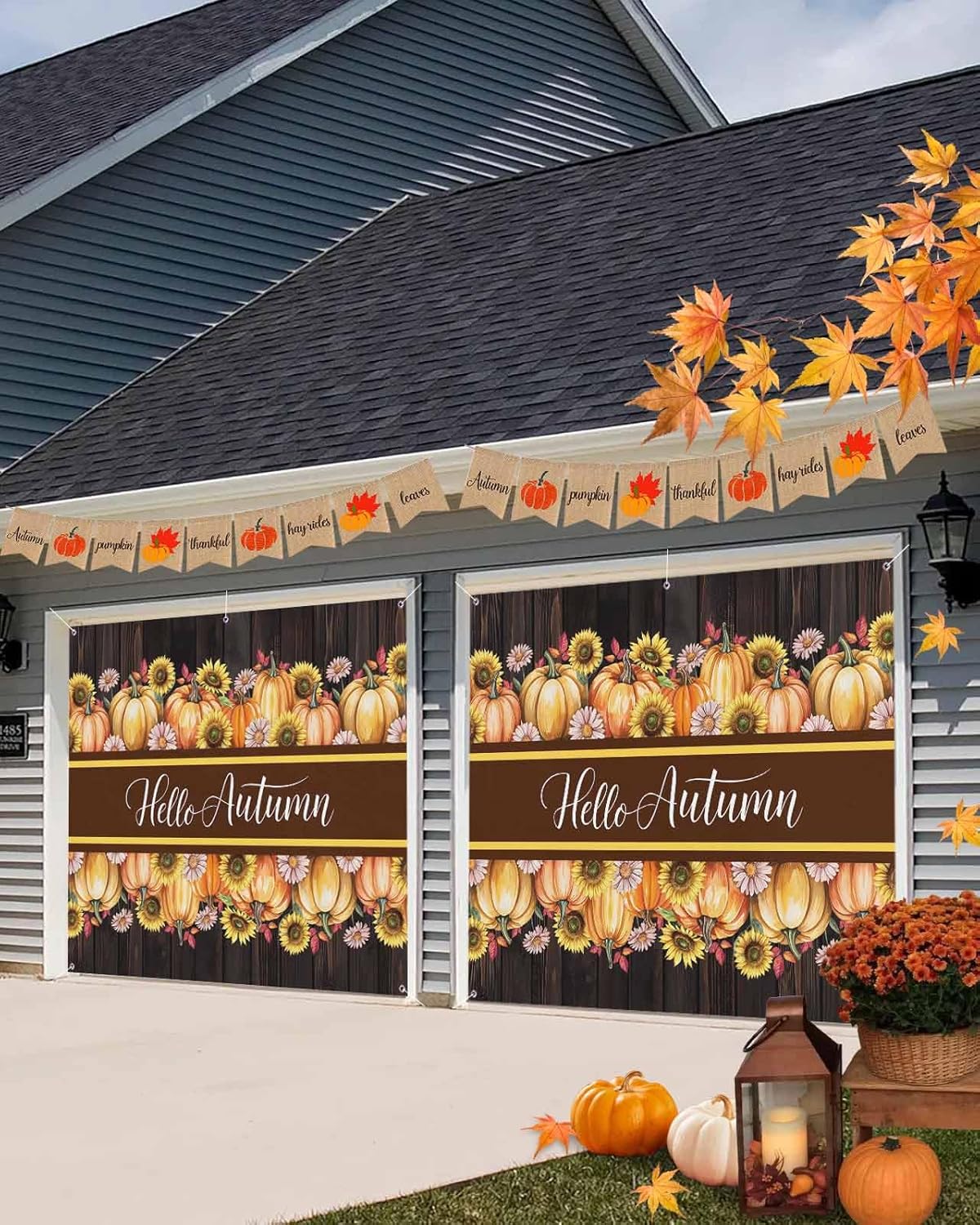 Fall Garage Door Banner 7x8 ft Thanksgiving Decor 1