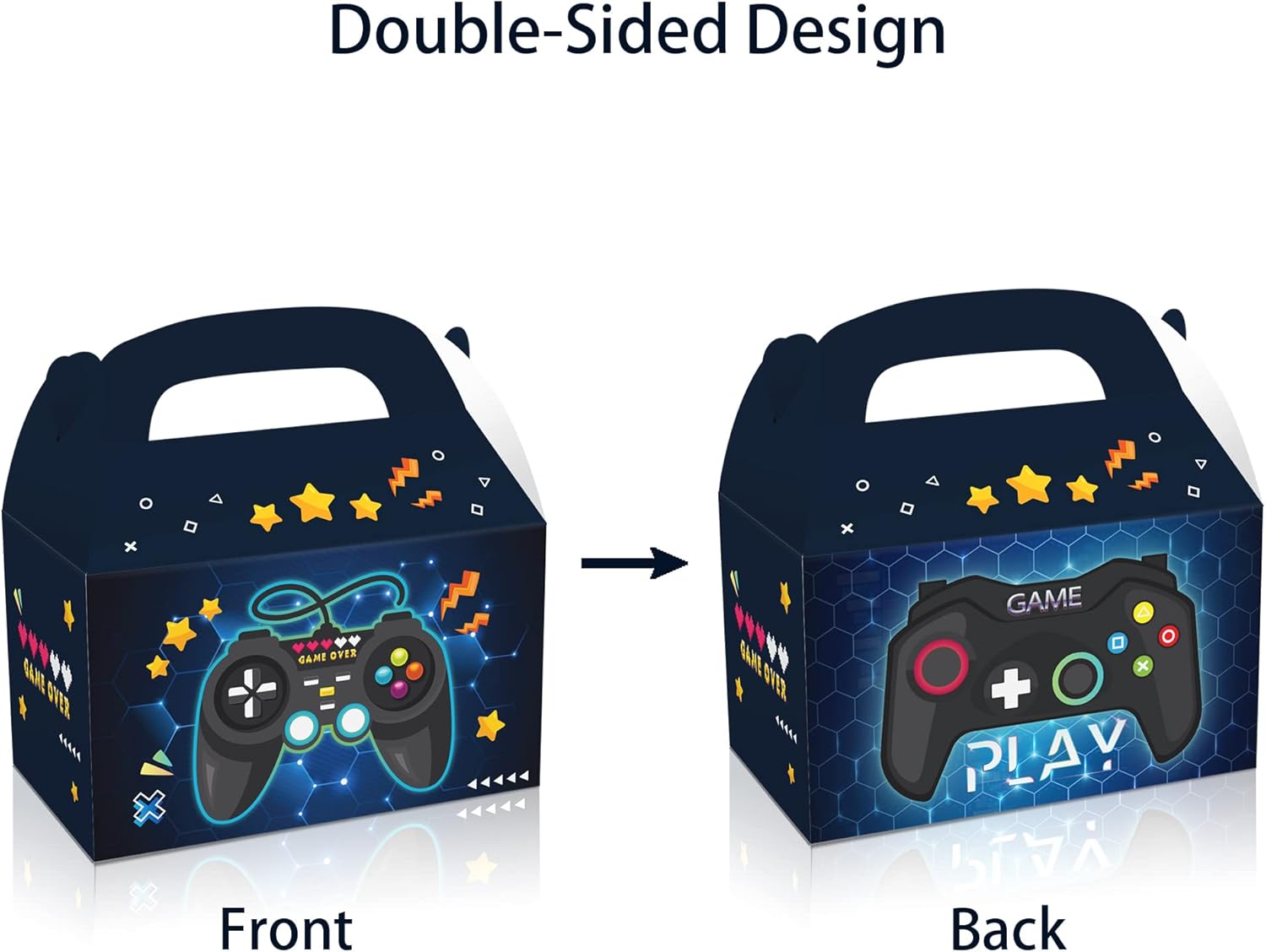 24Pcs Gaming Party Favor Boxes with Controller Design