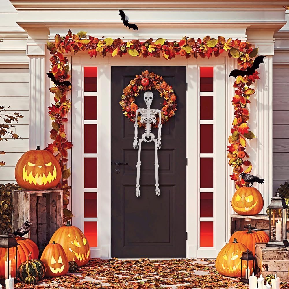 YUJUN 3ft Halloween Skeleton Decorations with Movable Joints