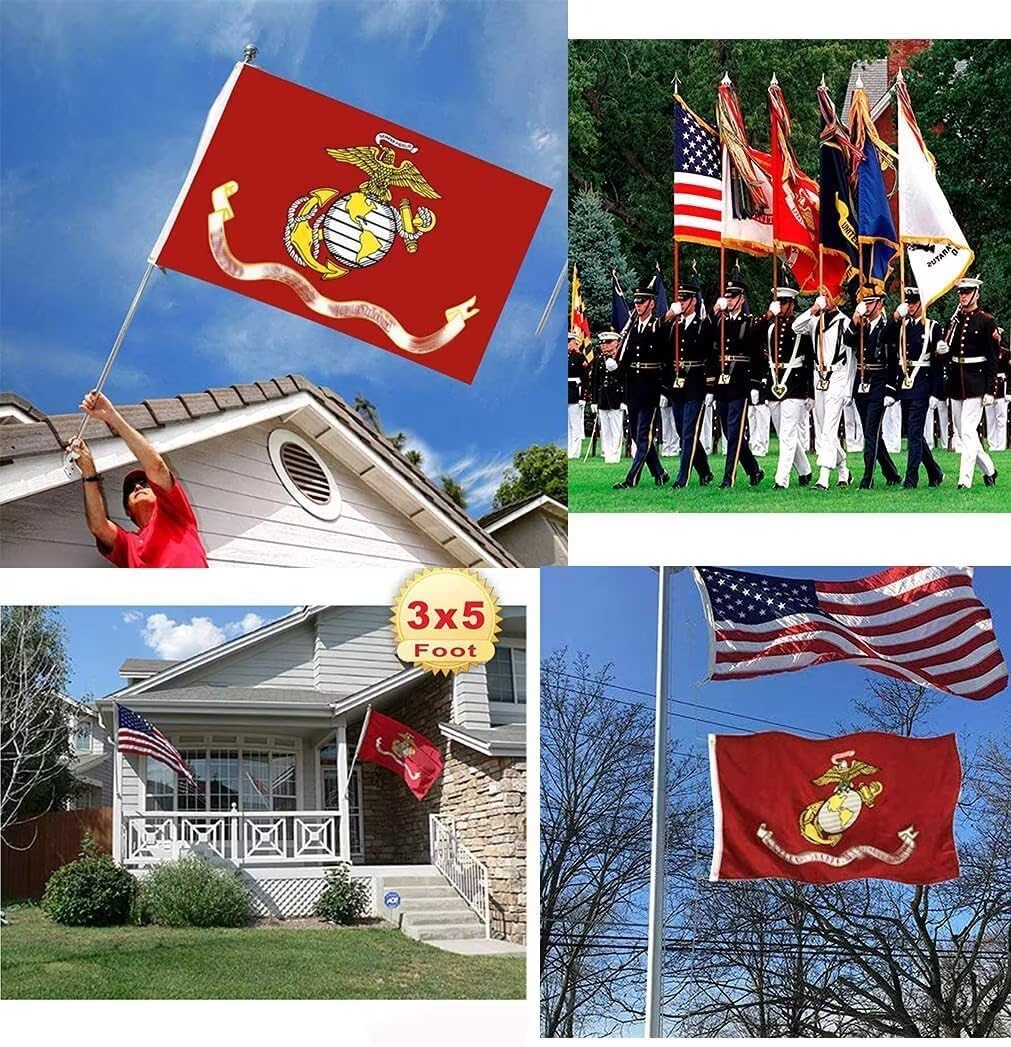 US Marine Corps Flag 3x5 Double Sided Heavy Duty