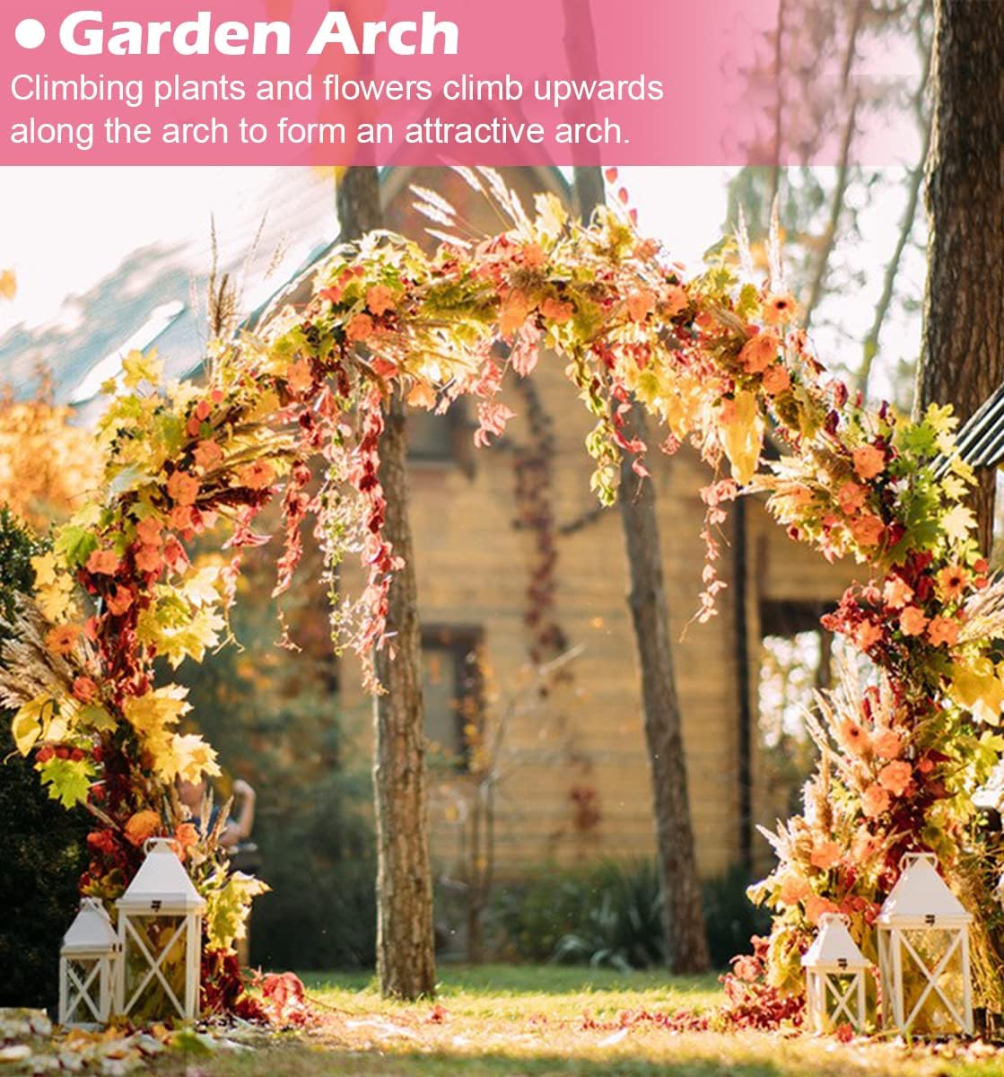 Queension Extra Large Metal Wedding Arch with Base
