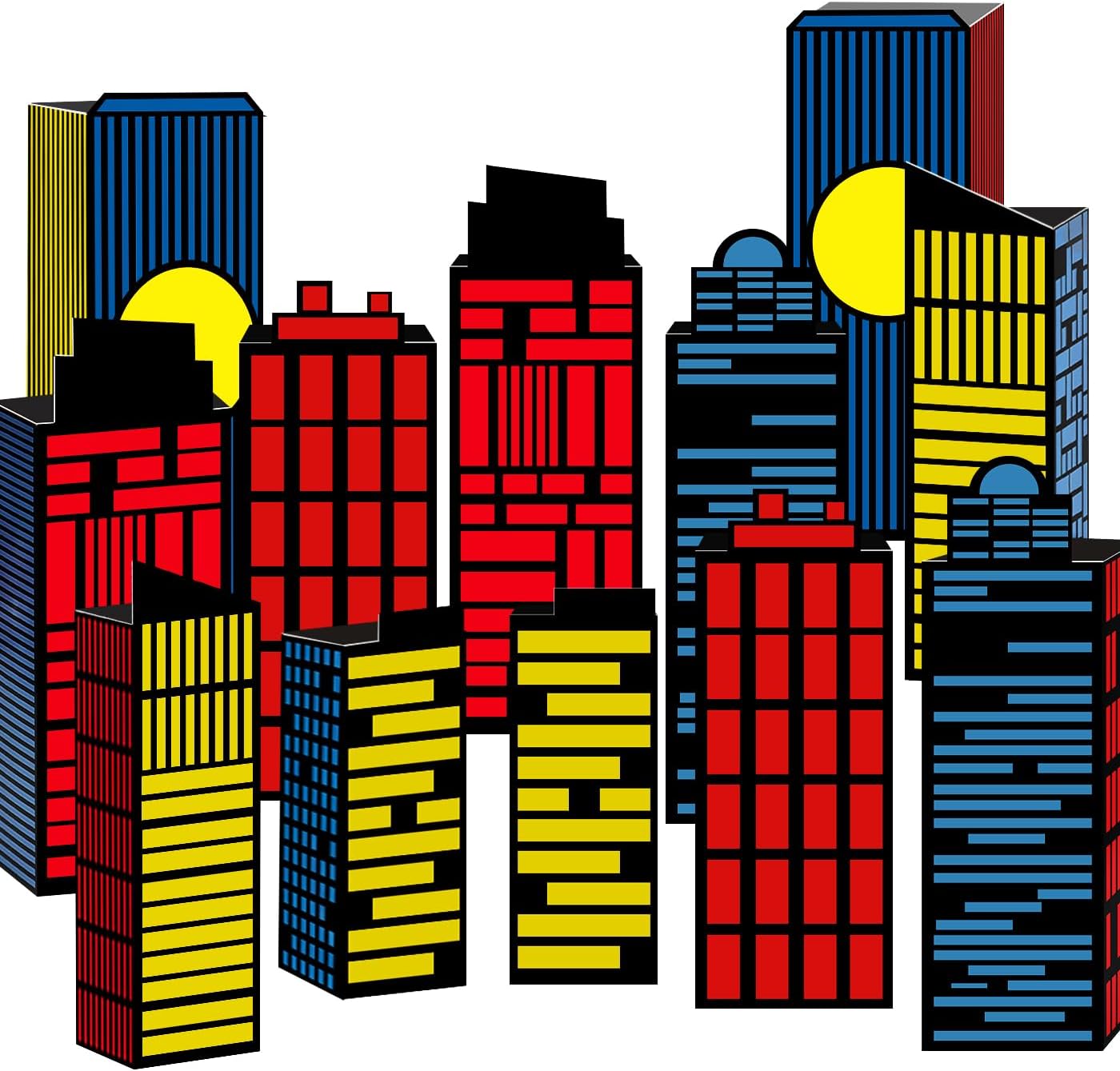 MUNILAIL 12 Pcs Hero Party Favor Boxes with City Design