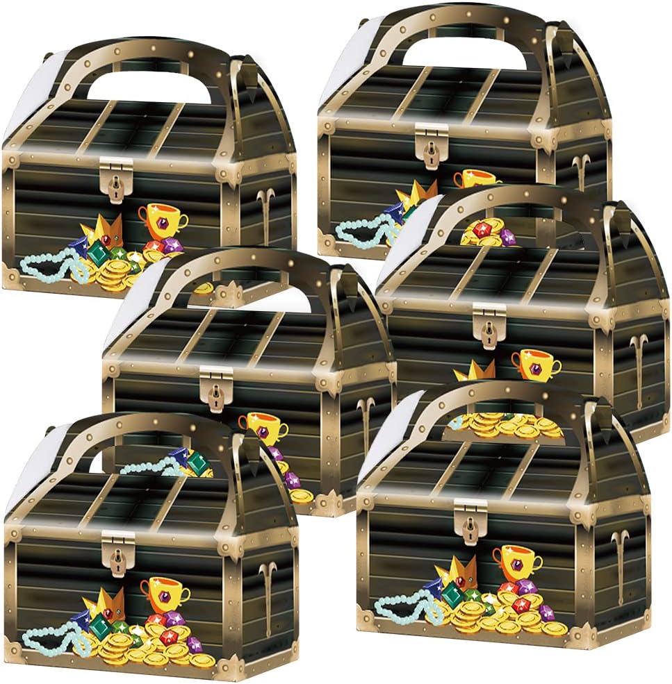 ArtCreativity Treasure Chest Treat Boxes for Kids Pack of 12