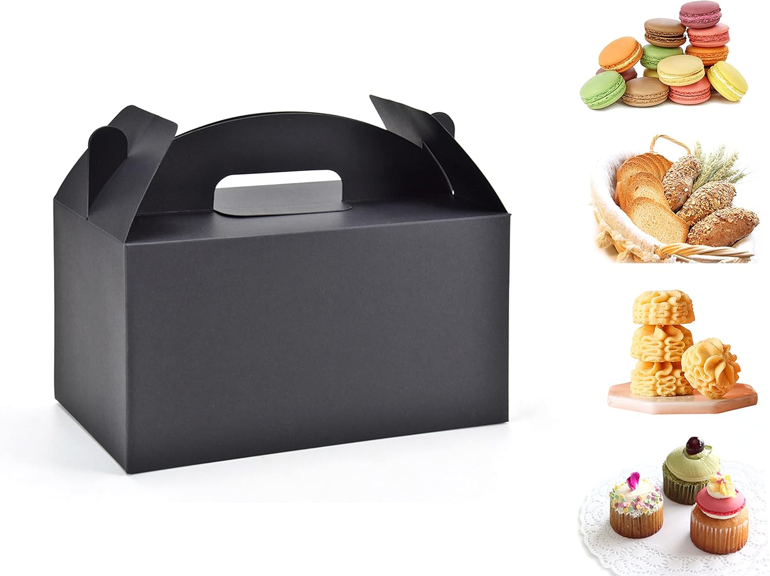 HUAPRINT Black Treat Boxes 30 Pack 945x5x5 Inches