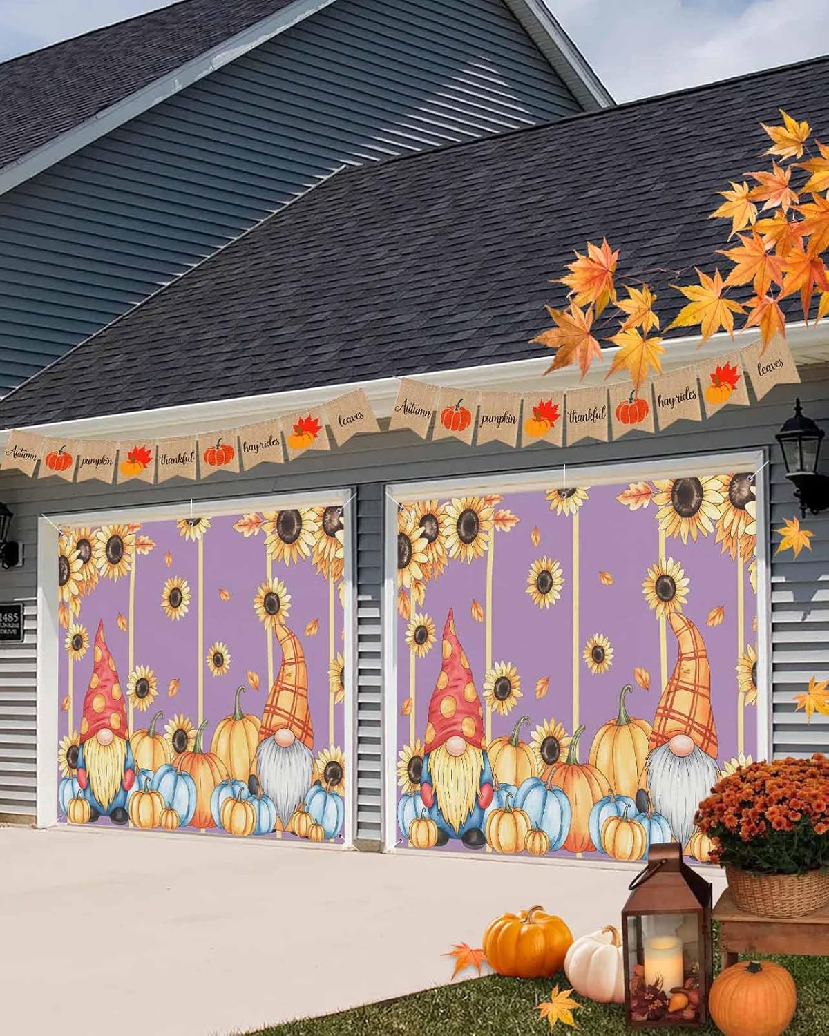 Fall Garage Door Banner 7x8 ft Autumn Decor