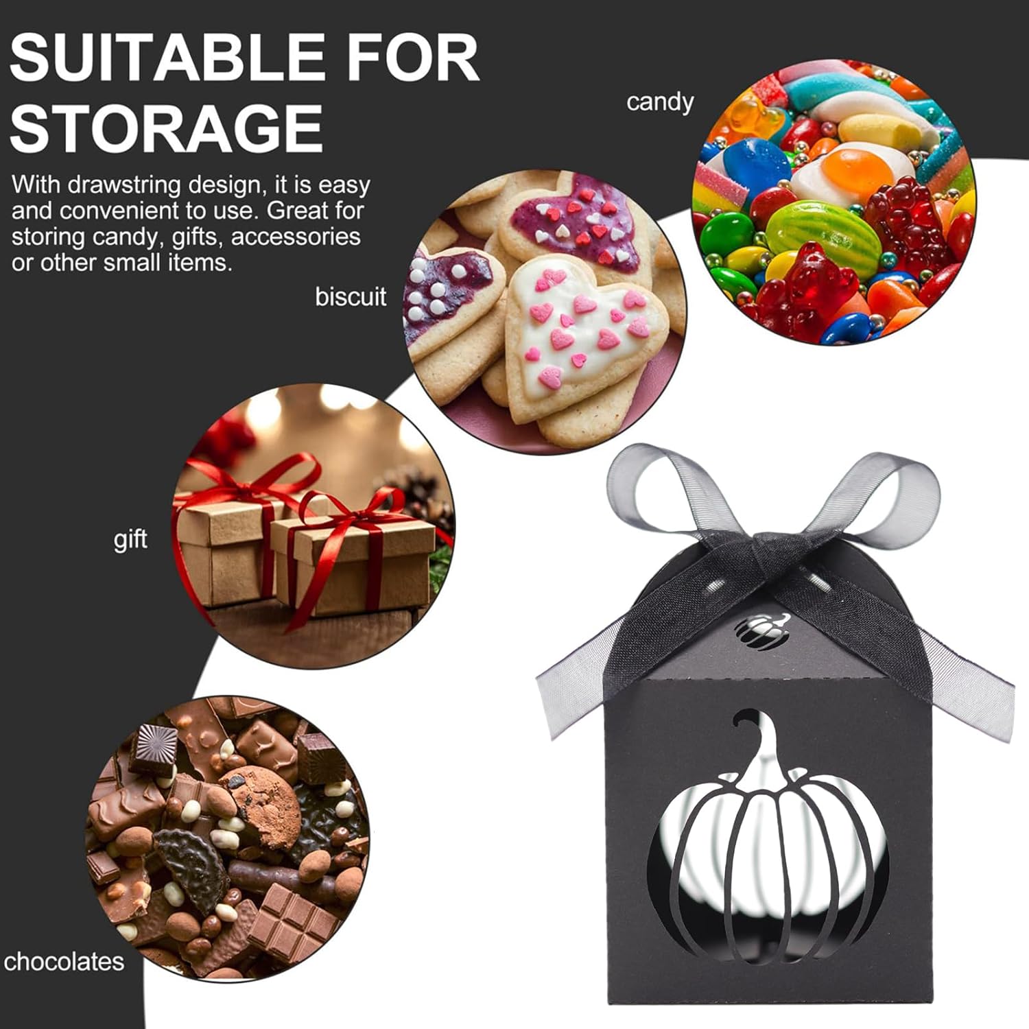 Ncozwo 20 Pcs Black Halloween Treat Boxes