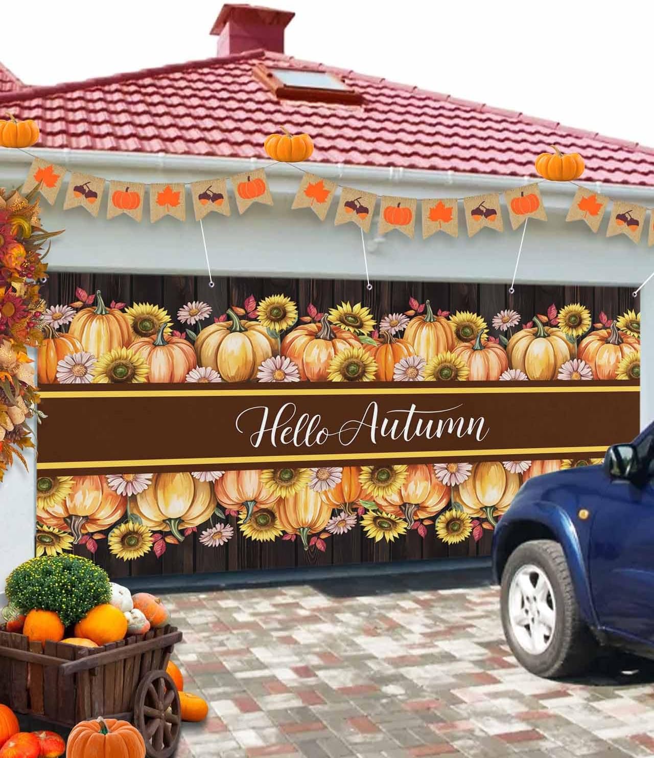 Fall Garage Door Banner 7x8 ft Thanksgiving Decor 1